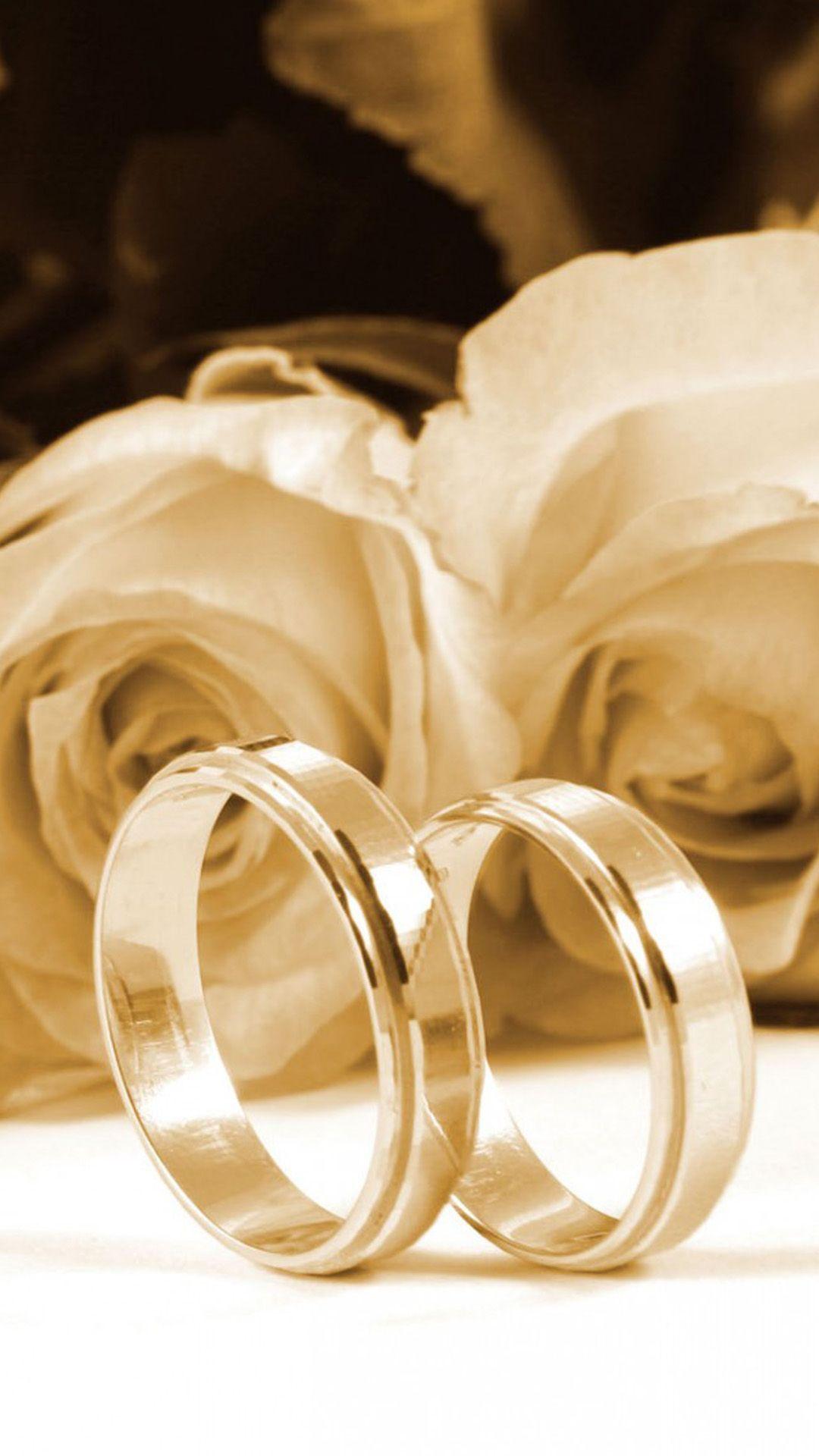 Pure Retro White Rose Ring Couple #iPhone #plus #wallpaper