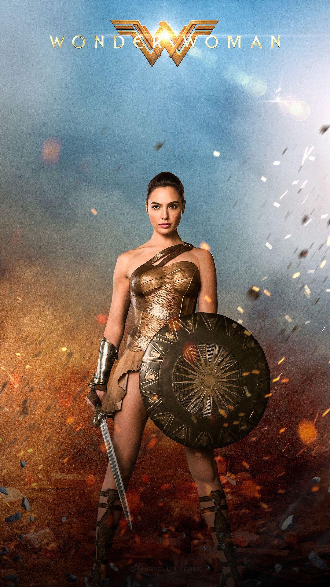 Wonder Woman with arms Wallpaper 4k Ultra HD ID:6114