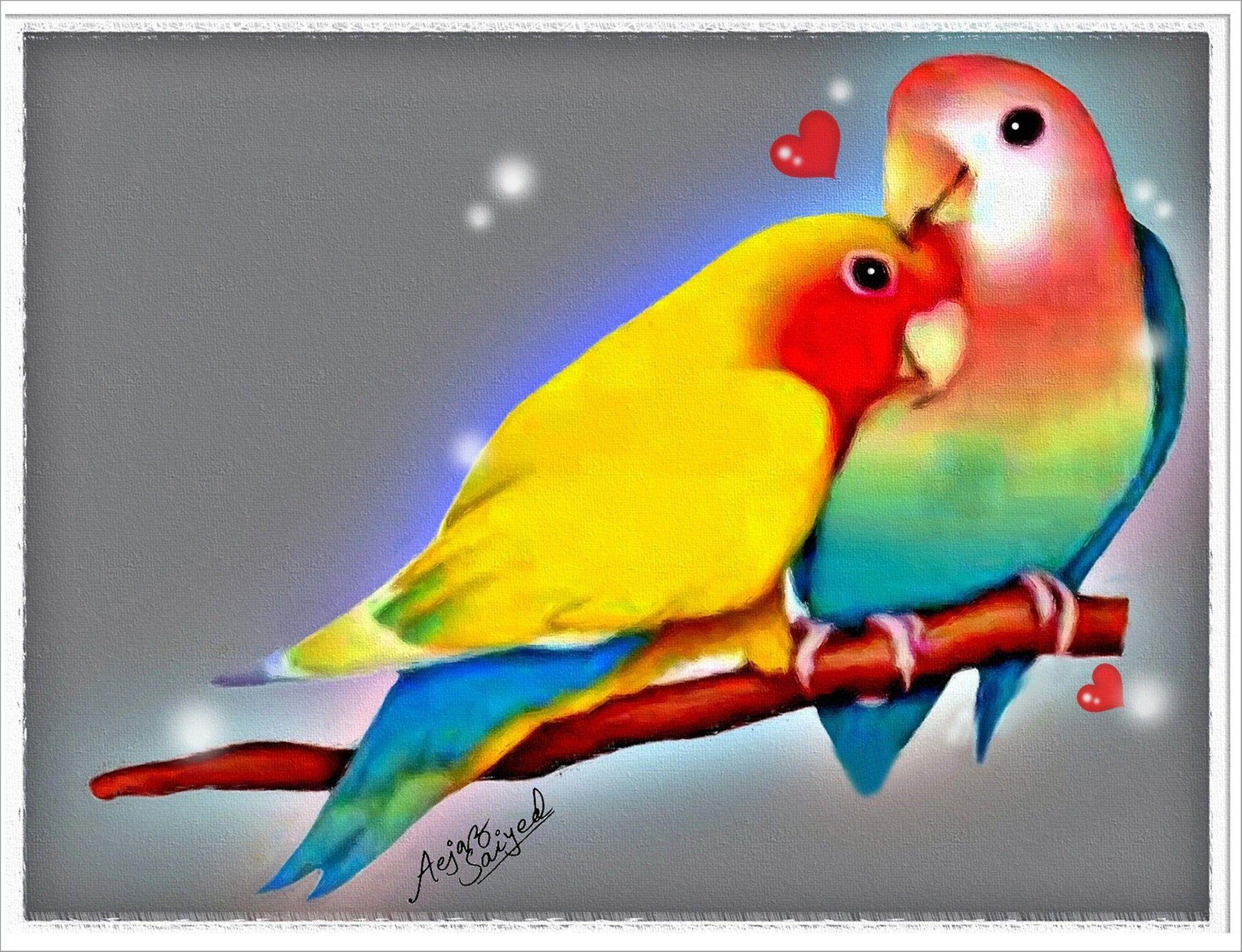 Lovebirds Wallpaper