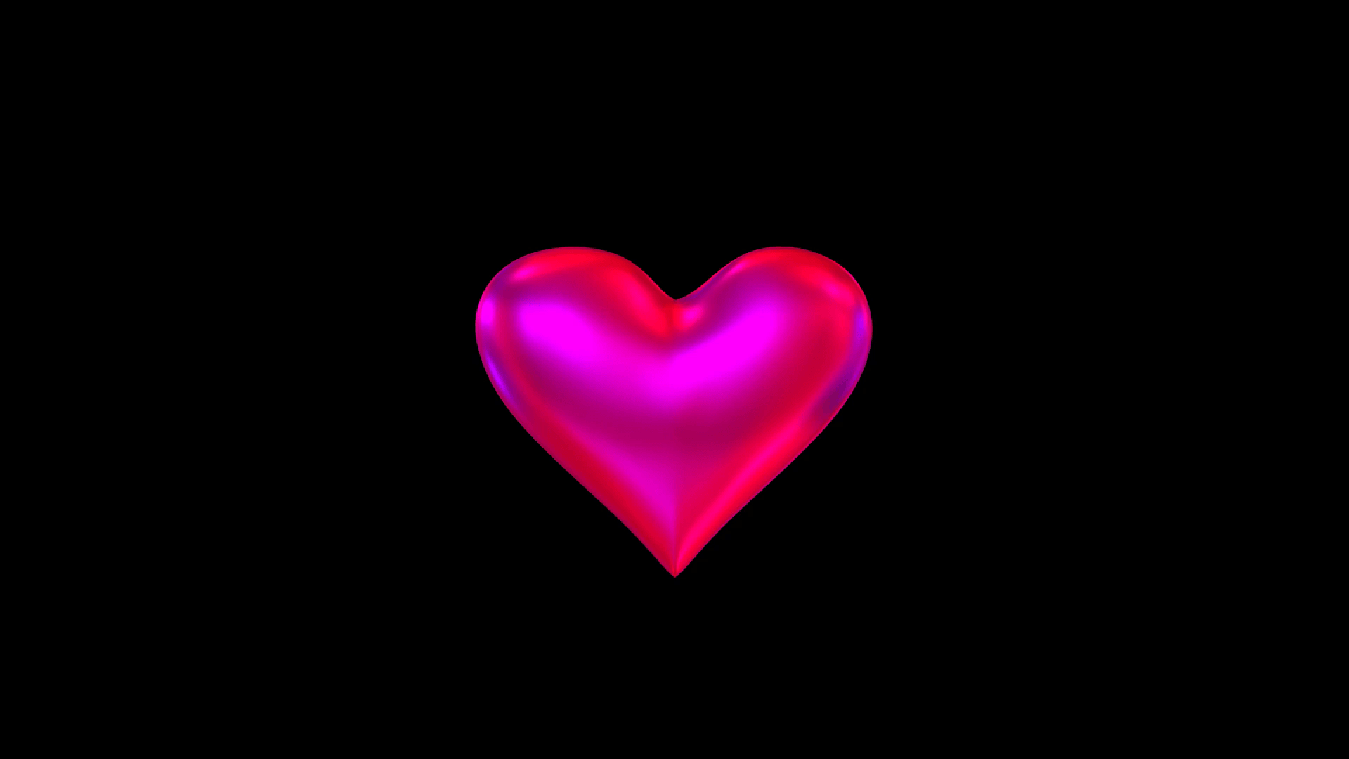 Animated dissolving pink heart. All particles are made of tiny