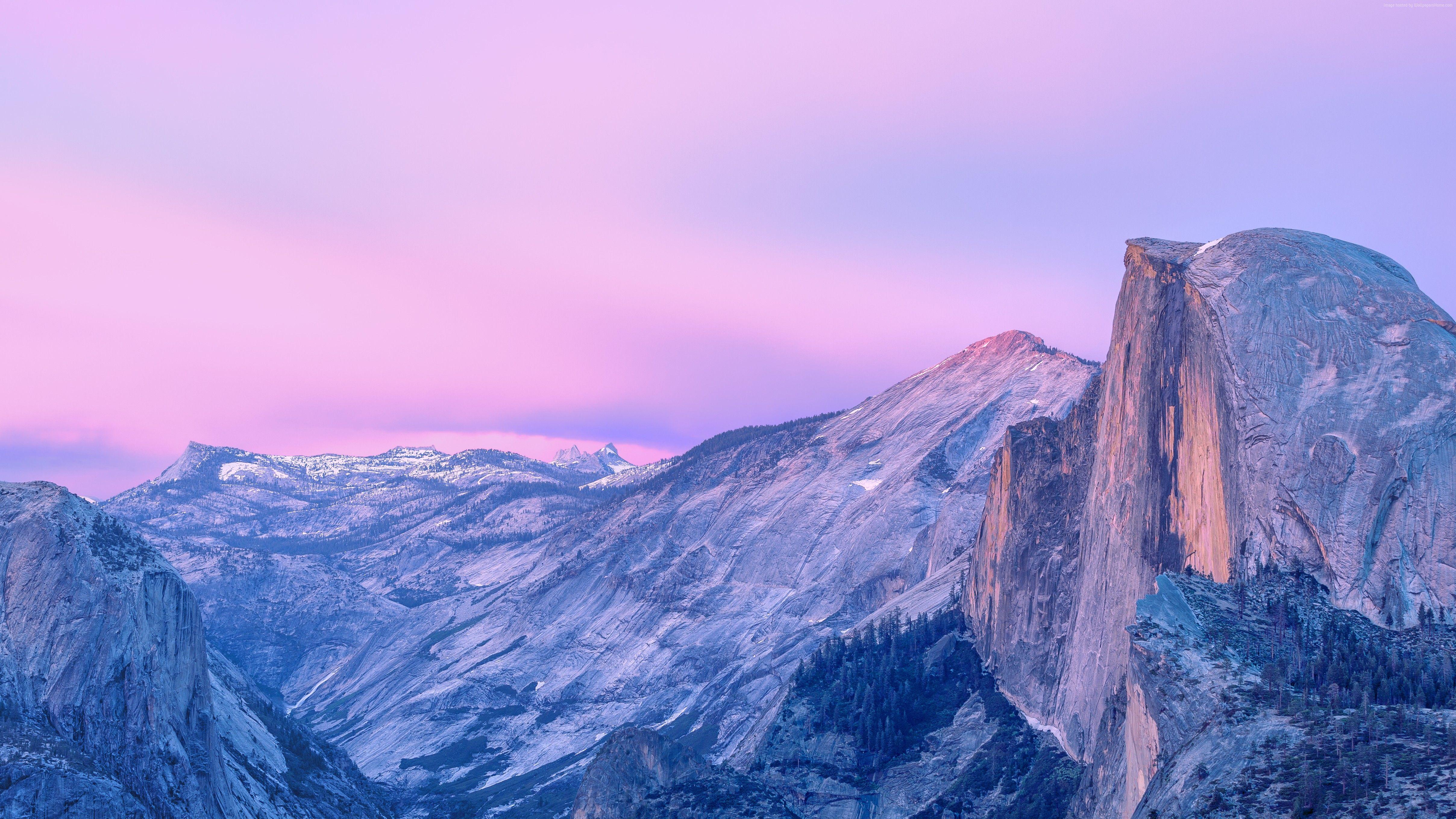 Wallpaper yosemite, 5k, 4k wallpaper, forest, OSX, apple, mountains