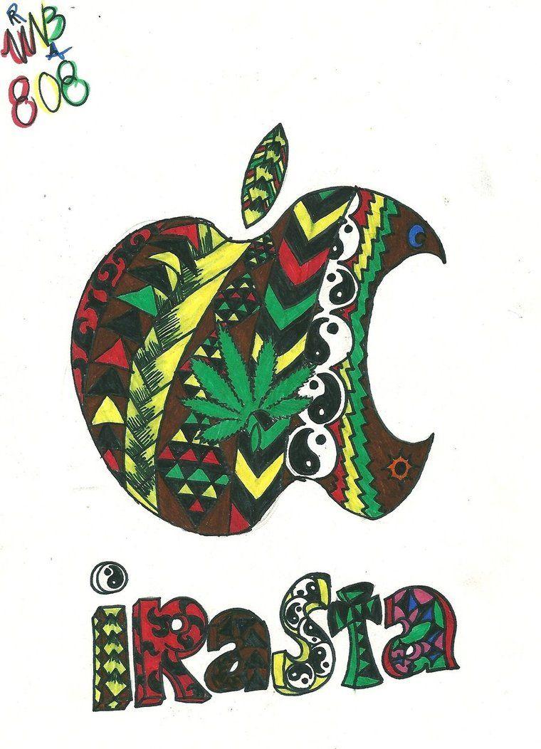 APPLE RASTA LOGO RESCANNED 808