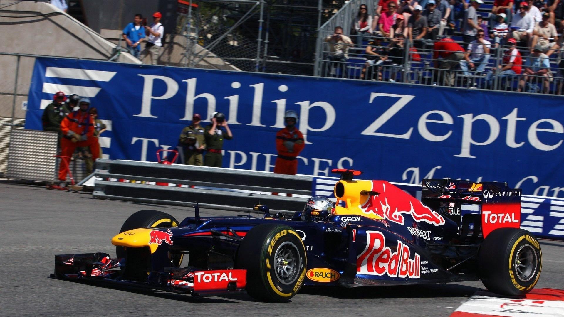 Racing sebastian vettel red bull monte carlo wallpaper