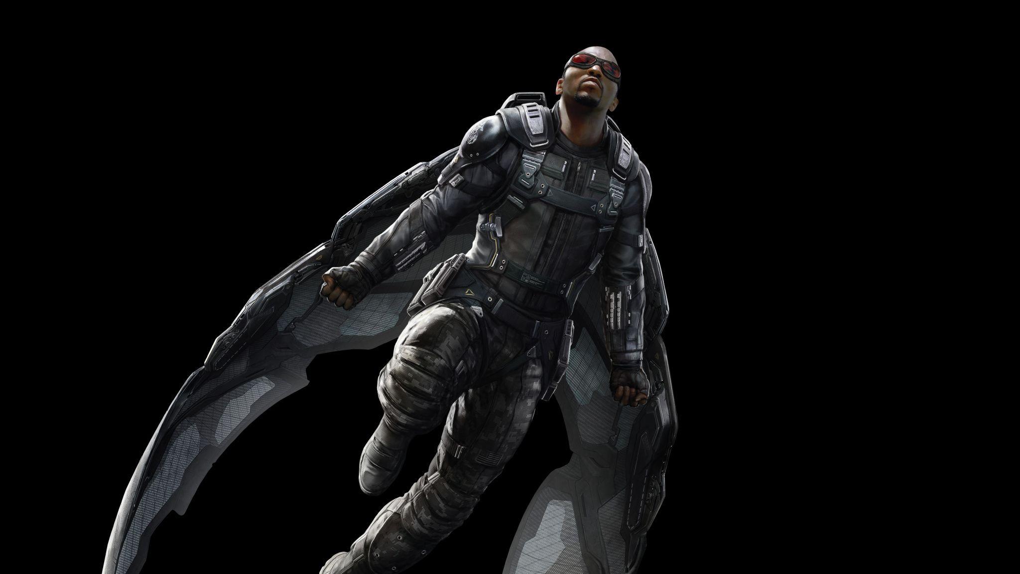 Download 2048x1152 wallpaper falcon, sam wilson, marvel comics