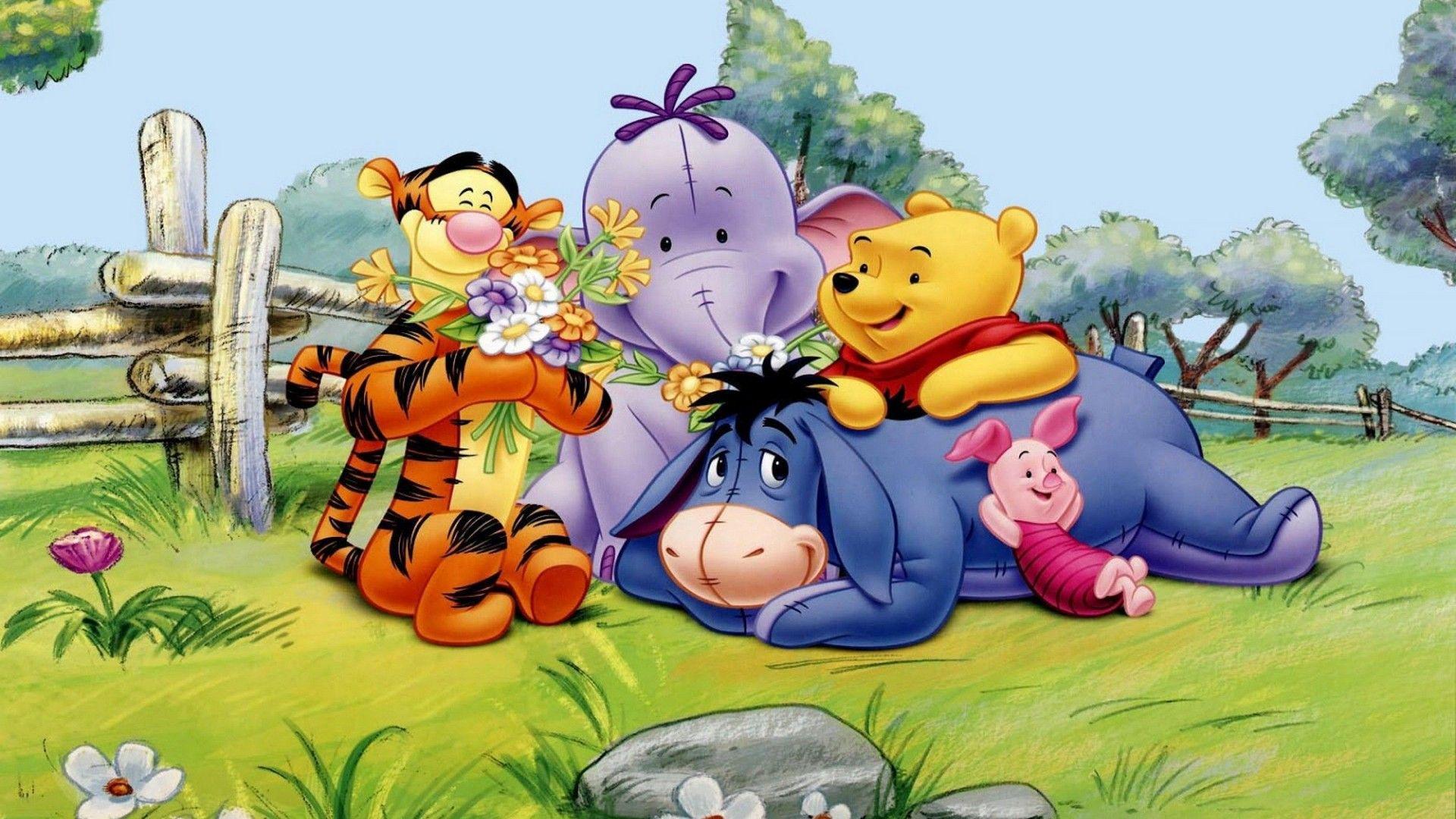 Winnie The Pooh Tigger Eeyore Piglet And Elephant Spring HD