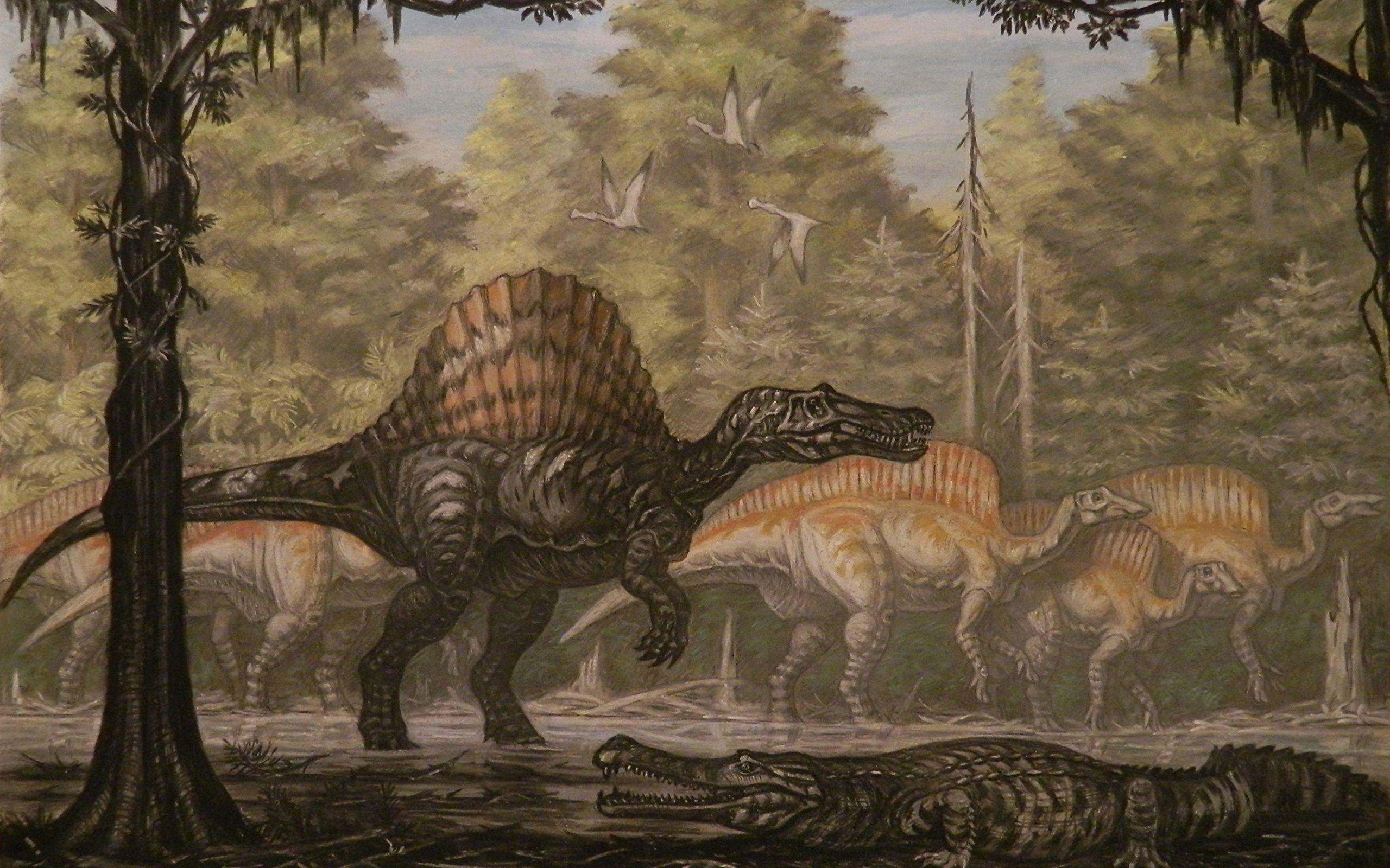 Wallpaper Dinosaurs Spinosaurus, Ouranosaurus Animals 2560x1600