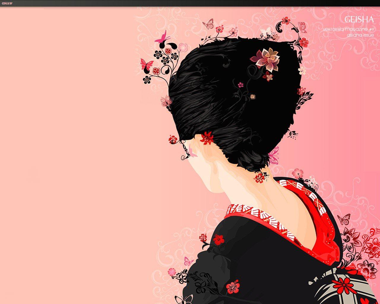 Geisha wallpaper 1280x1024 desktop background