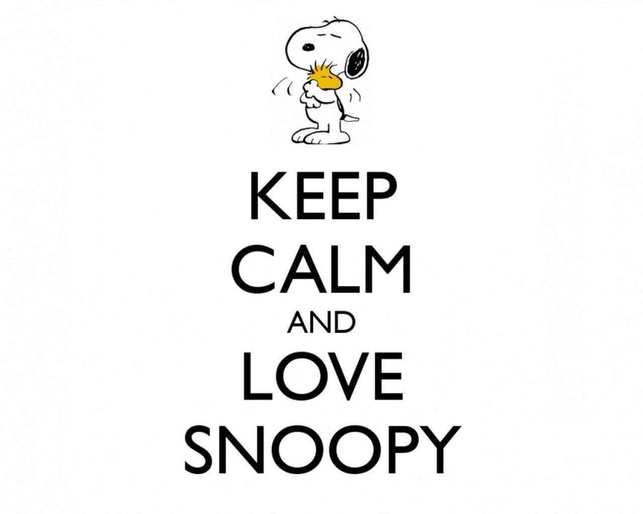 Keep Calm & Love Snoopy desktop PC and Mac wallpaper