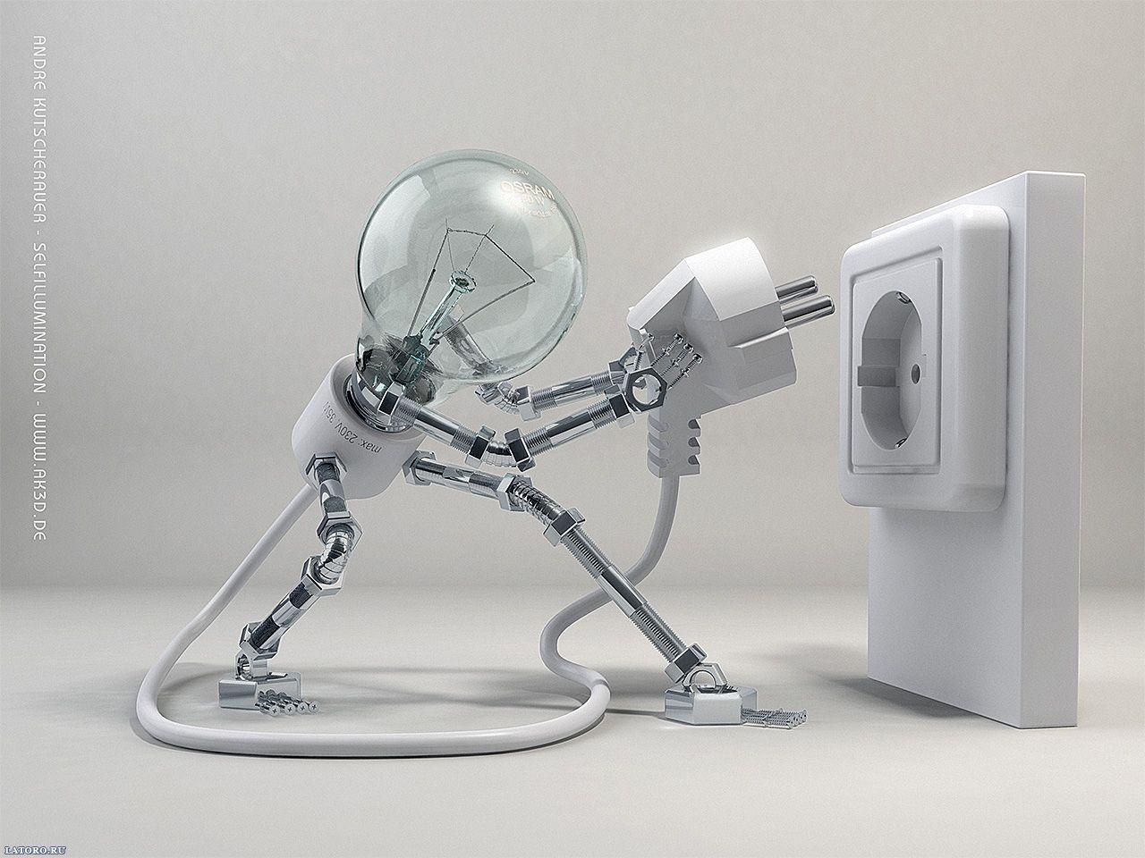 Lamp Robot HD Desktop Wallpaper, Instagram photo, Background Image