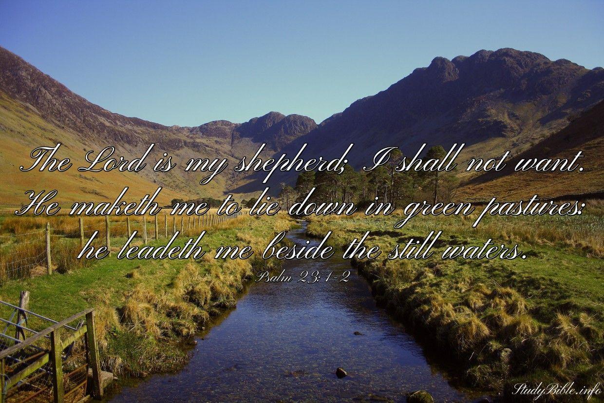 Psalm 23:1 2 The Lord Is My Shepherd