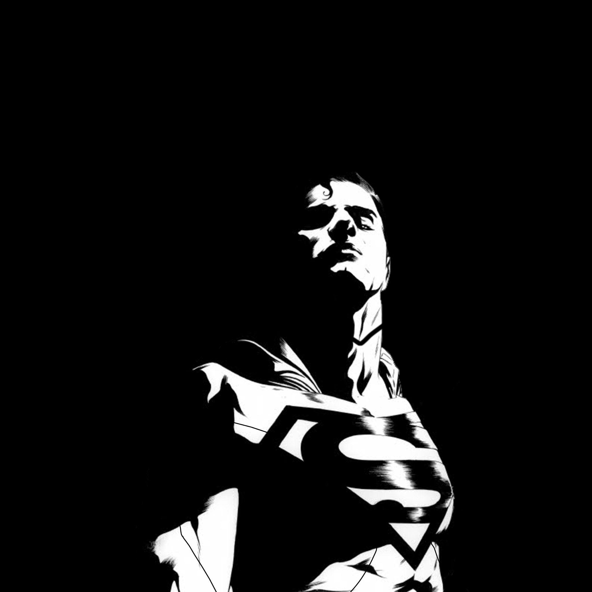 FREEIOS7. Superman Black Background HD IPhone IPad Wallpaper