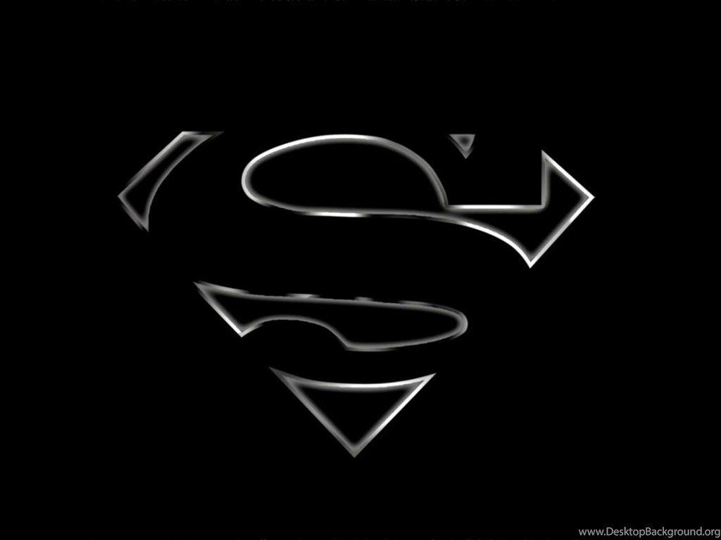 Superman Logo Wallpaper Black Desktop Background