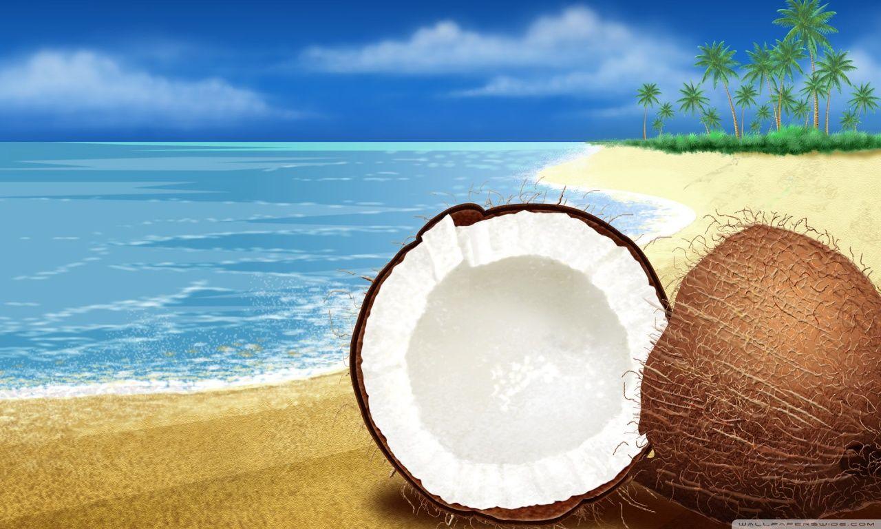 Exotic Coconut On The Beach ❤ 4K HD Desktop Wallpaper for 4K Ultra