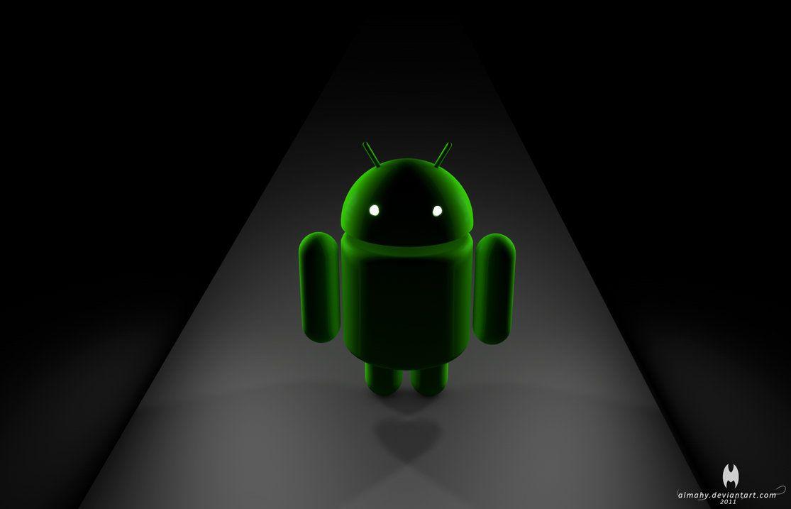 android logo black 3d