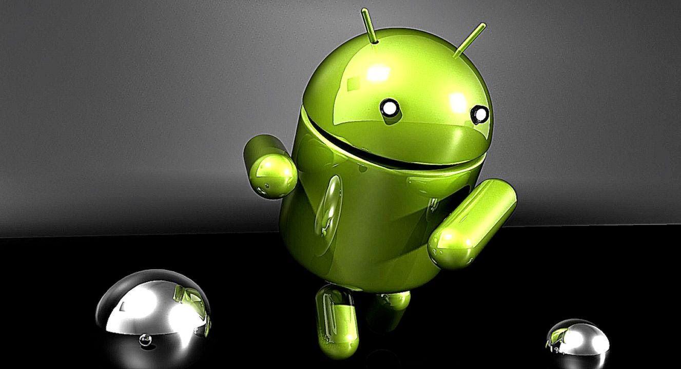 blue android logo 3d