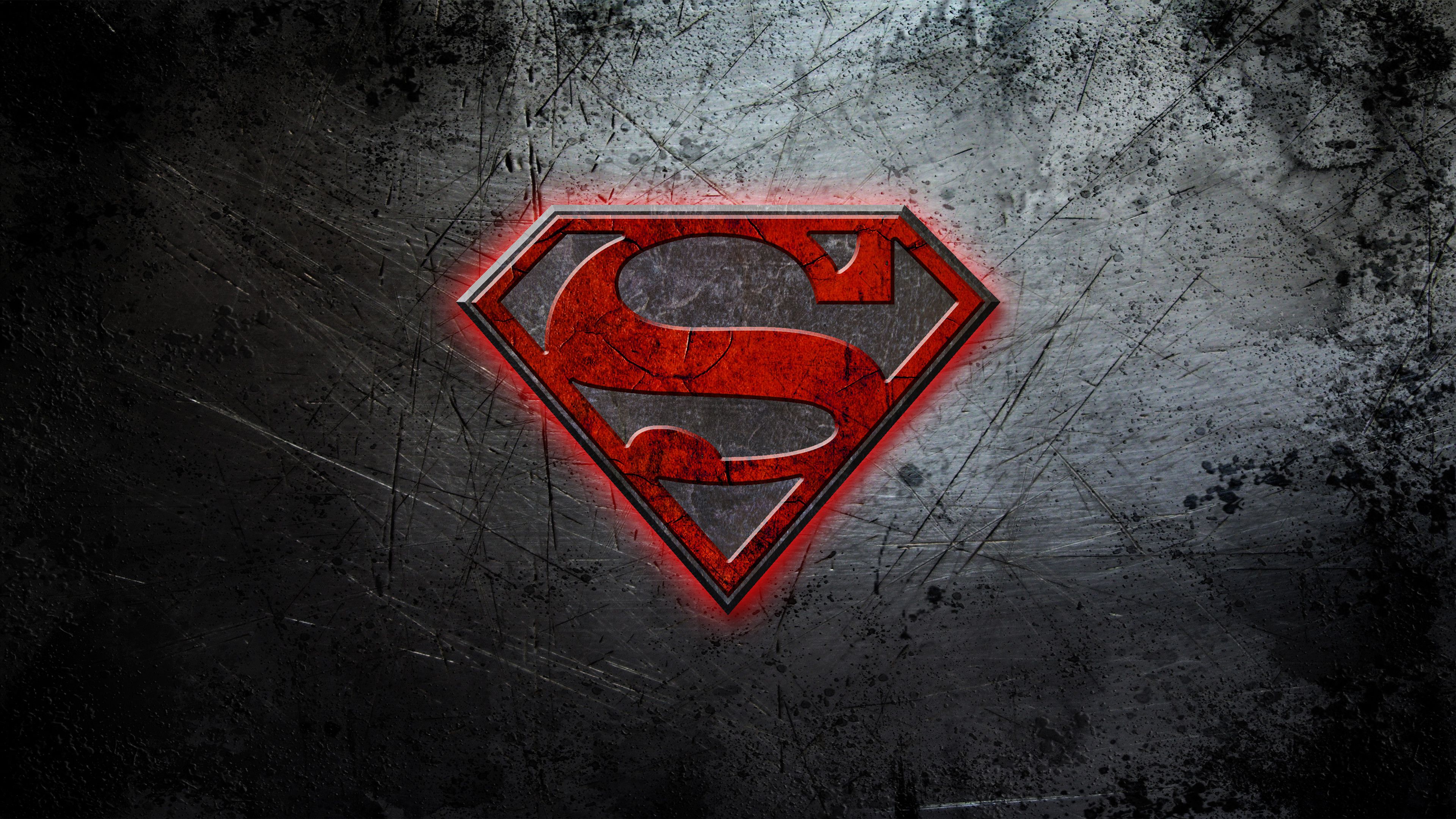 Superman Logo 4k, HD Superheroes, 4k Wallpaper, Image, Background