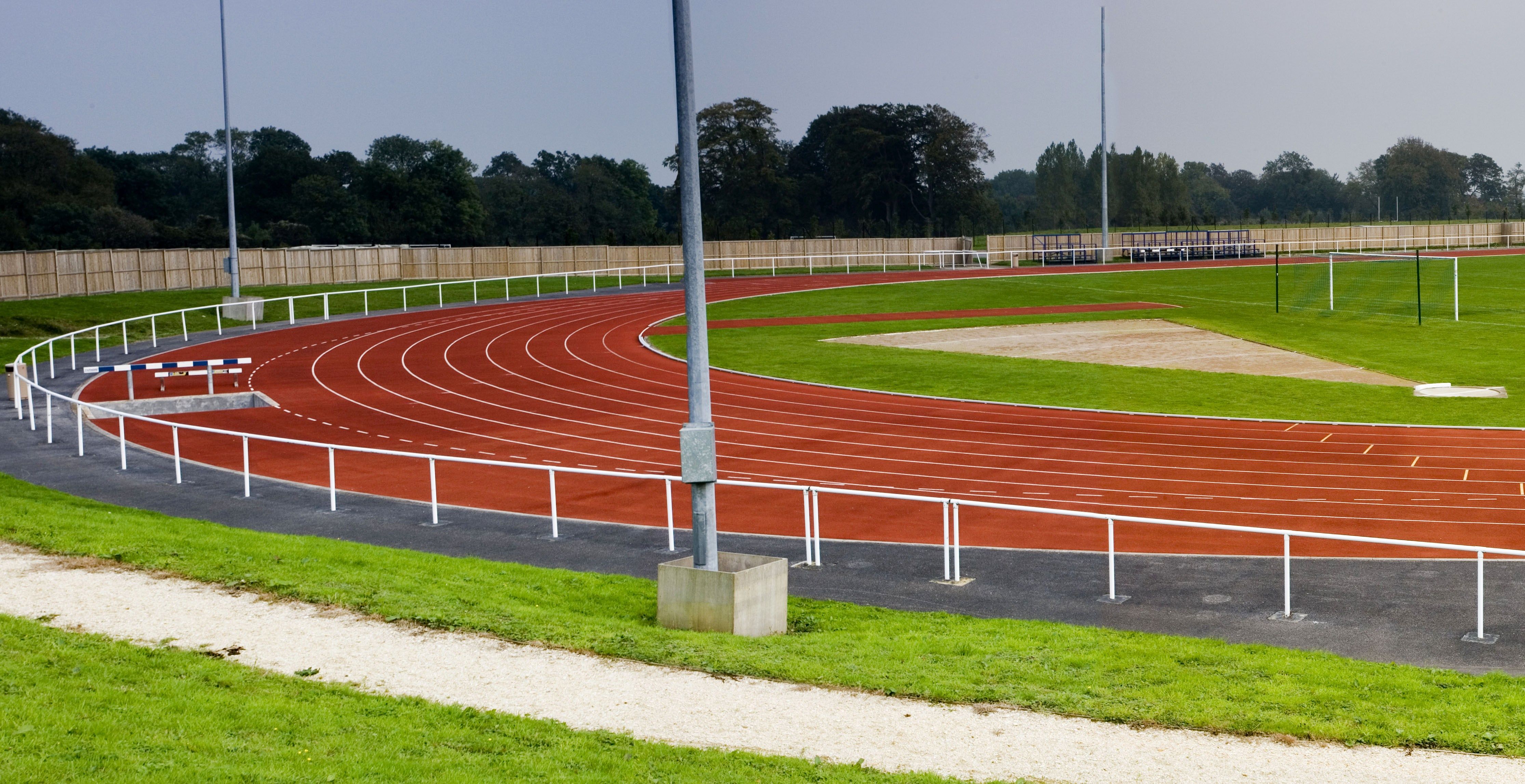 Outdoor athletics track