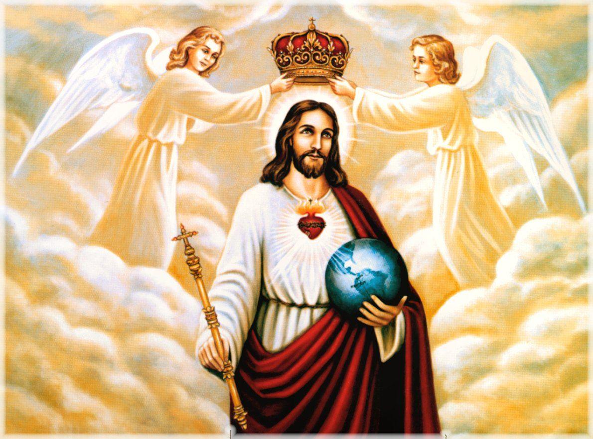 Angels Putting Crown On King Jesus Wallpaper. TOHH Jesus Picture