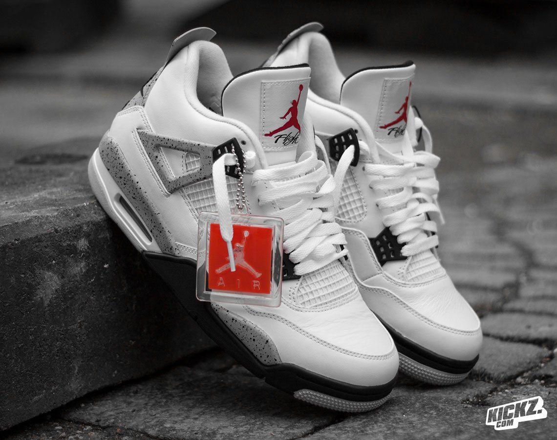 Air Jordan IV Retro OG “White Cement” on feet shots and release info