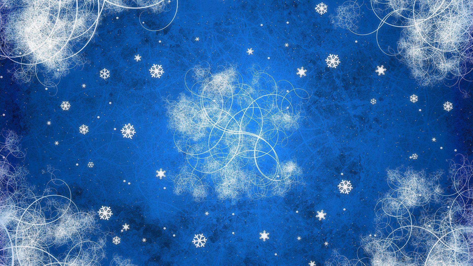 Download Wallpaper 1920x1080 background, pattern, snowflake, new