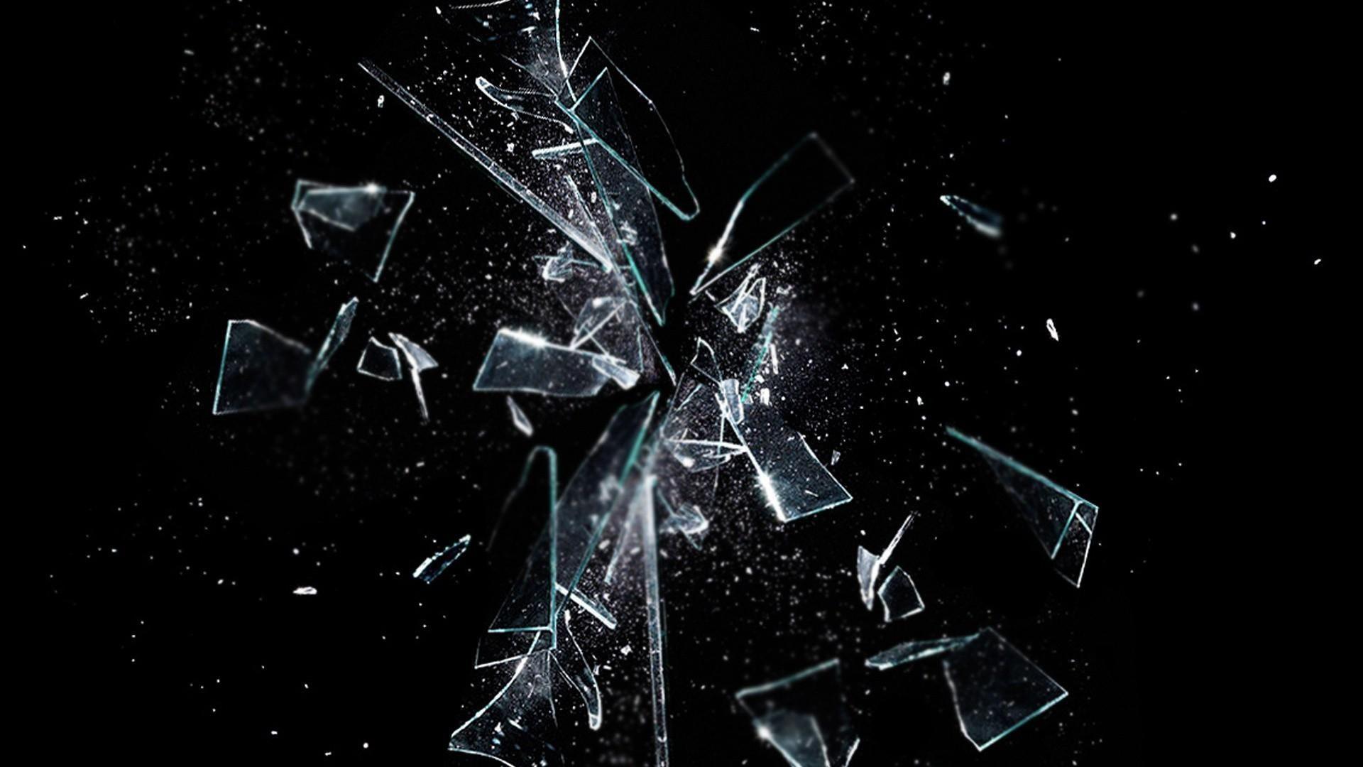 Abstract art of alternation shattered glass wallpaper