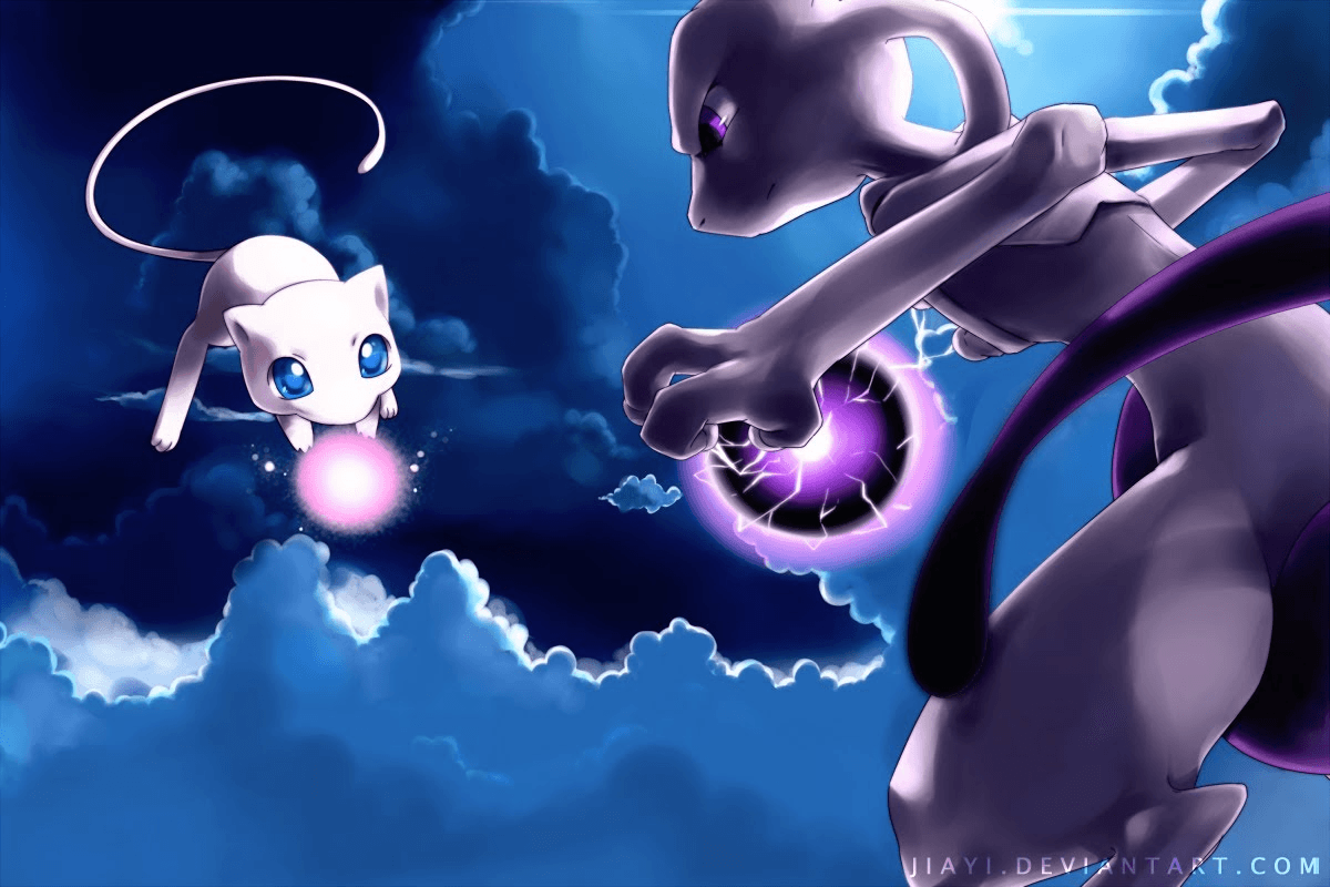 Mew the Pokemon image Mew VS Mewtwo HD wallpaper and background
