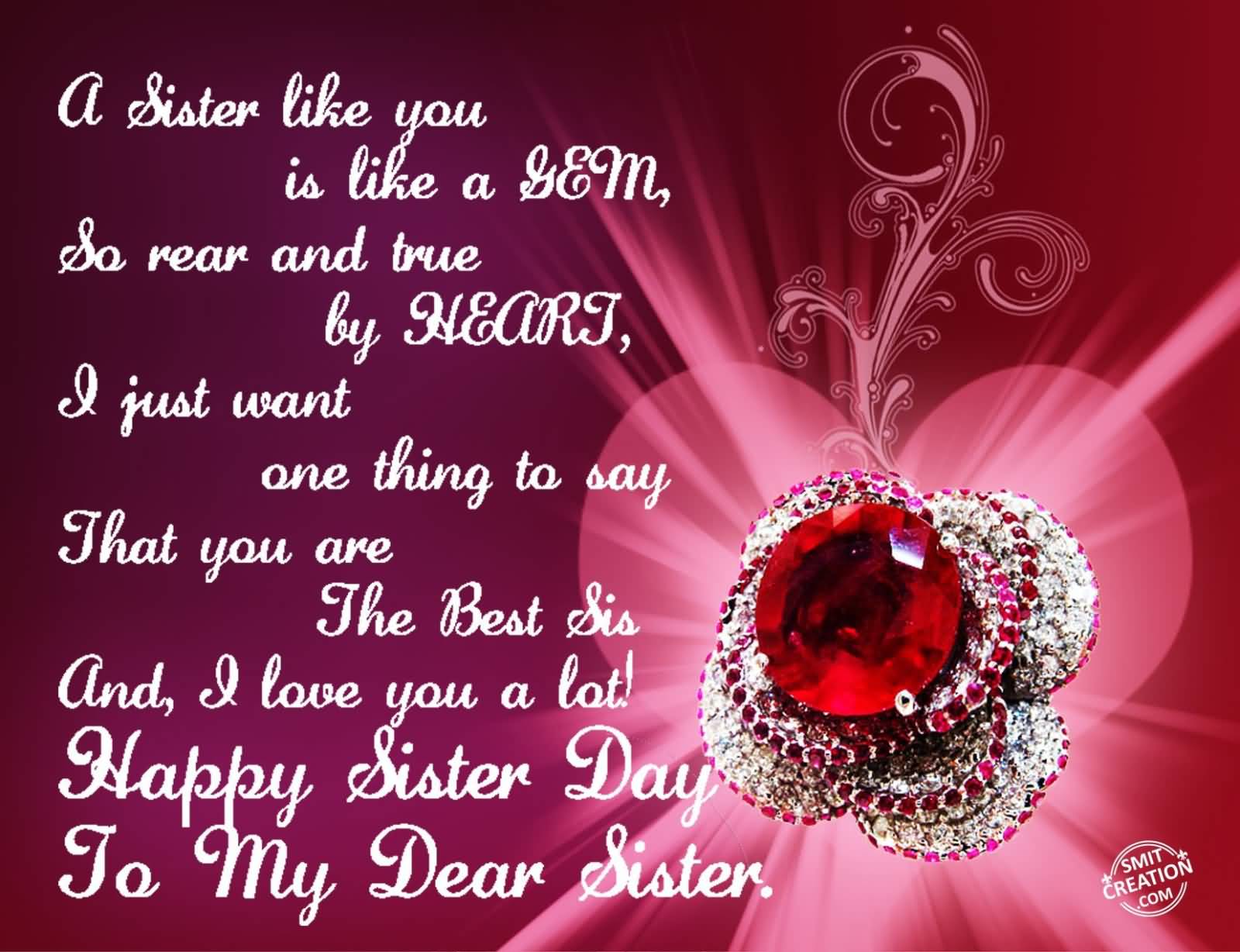 Best Happy Sister's Day Wish Picture And Photo