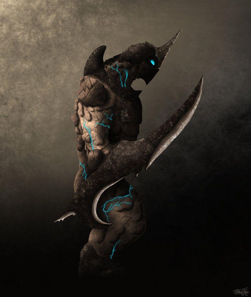 Creative earth, magma, fire, water and iron Golem artworks