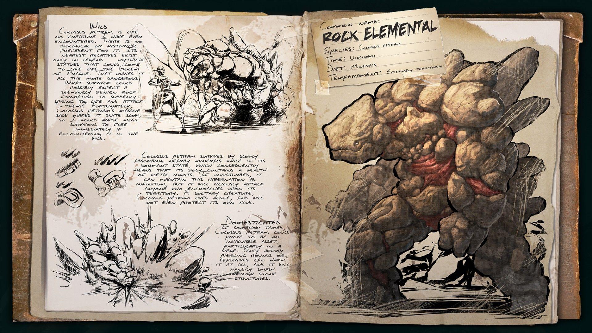 Dino Dossier: Rock Elemental (Scorched Earth): Survival Evolved