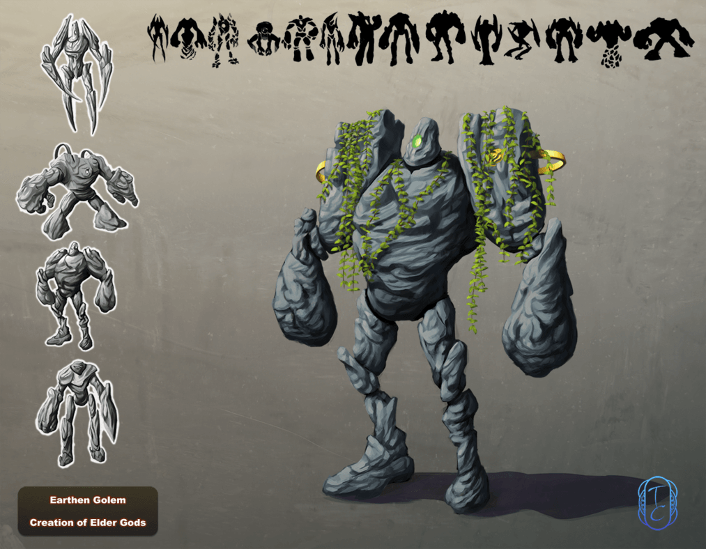 Earth Golem Concept By A Mind Adrift