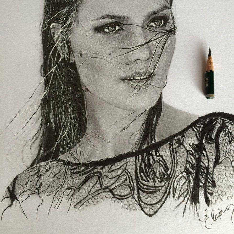 Drawing Pencil Portrait. ' Fahriye Evcen '