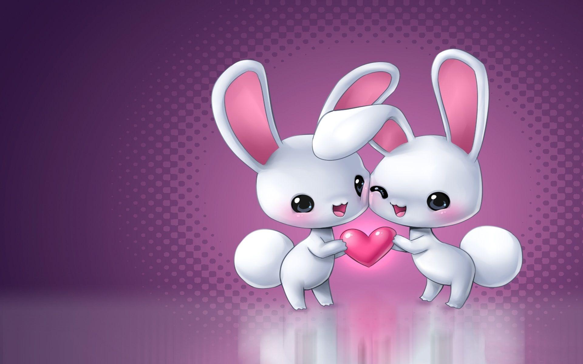 Cute Rabbit Love Wallpaper Animated Wallpaper