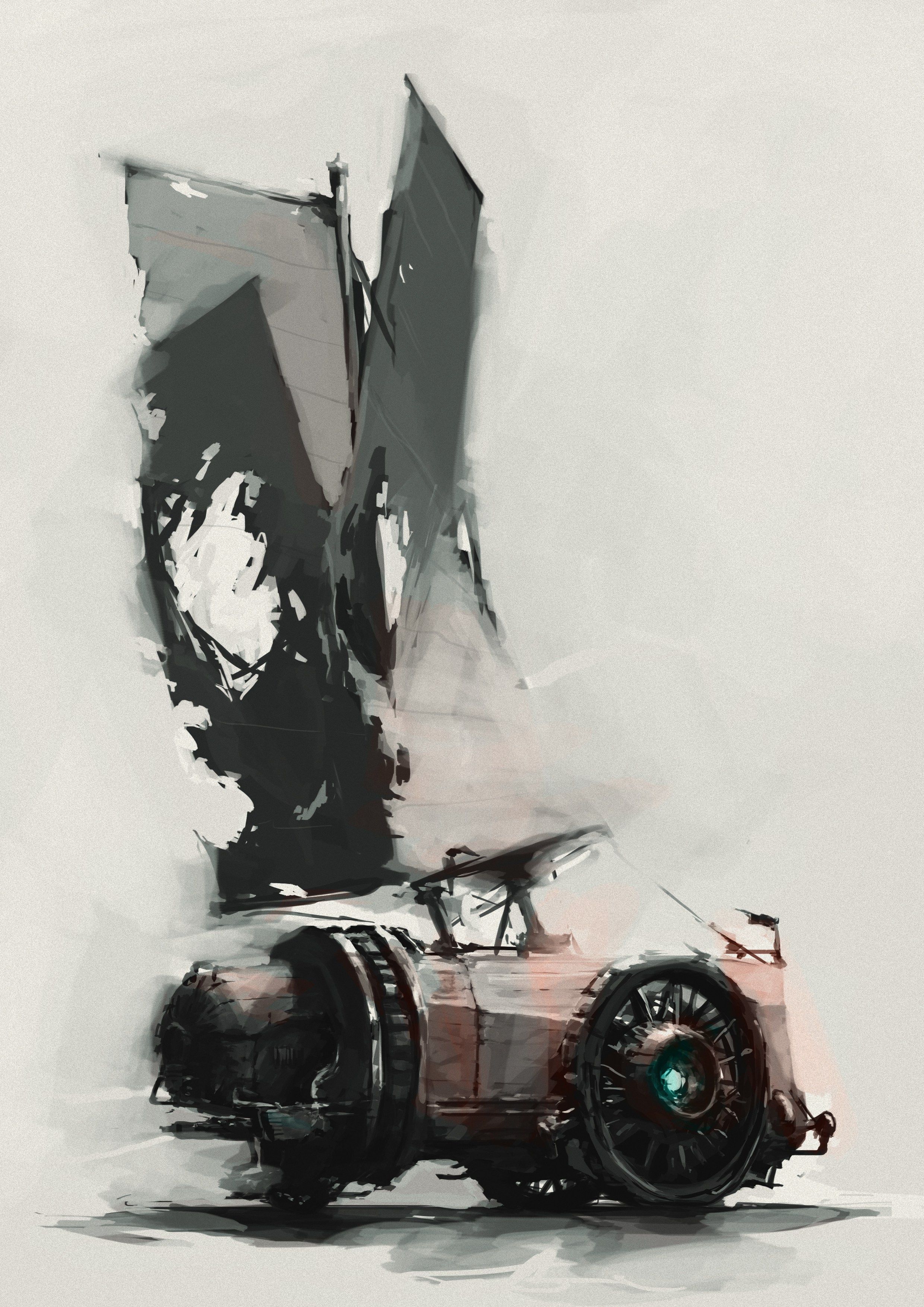 Vehicle by Don Schmocker Concept Art from FAR: Lone Sails