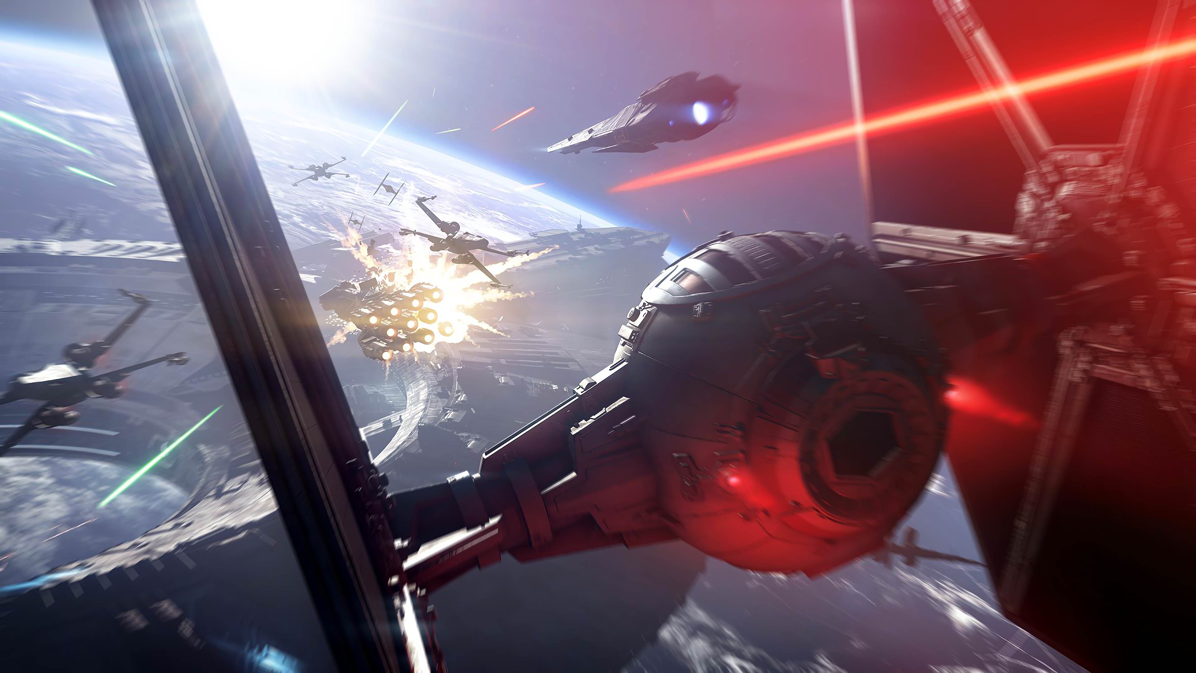 Star Wars: Battlefront II Tie Fighte.4K UHD Wallpaper