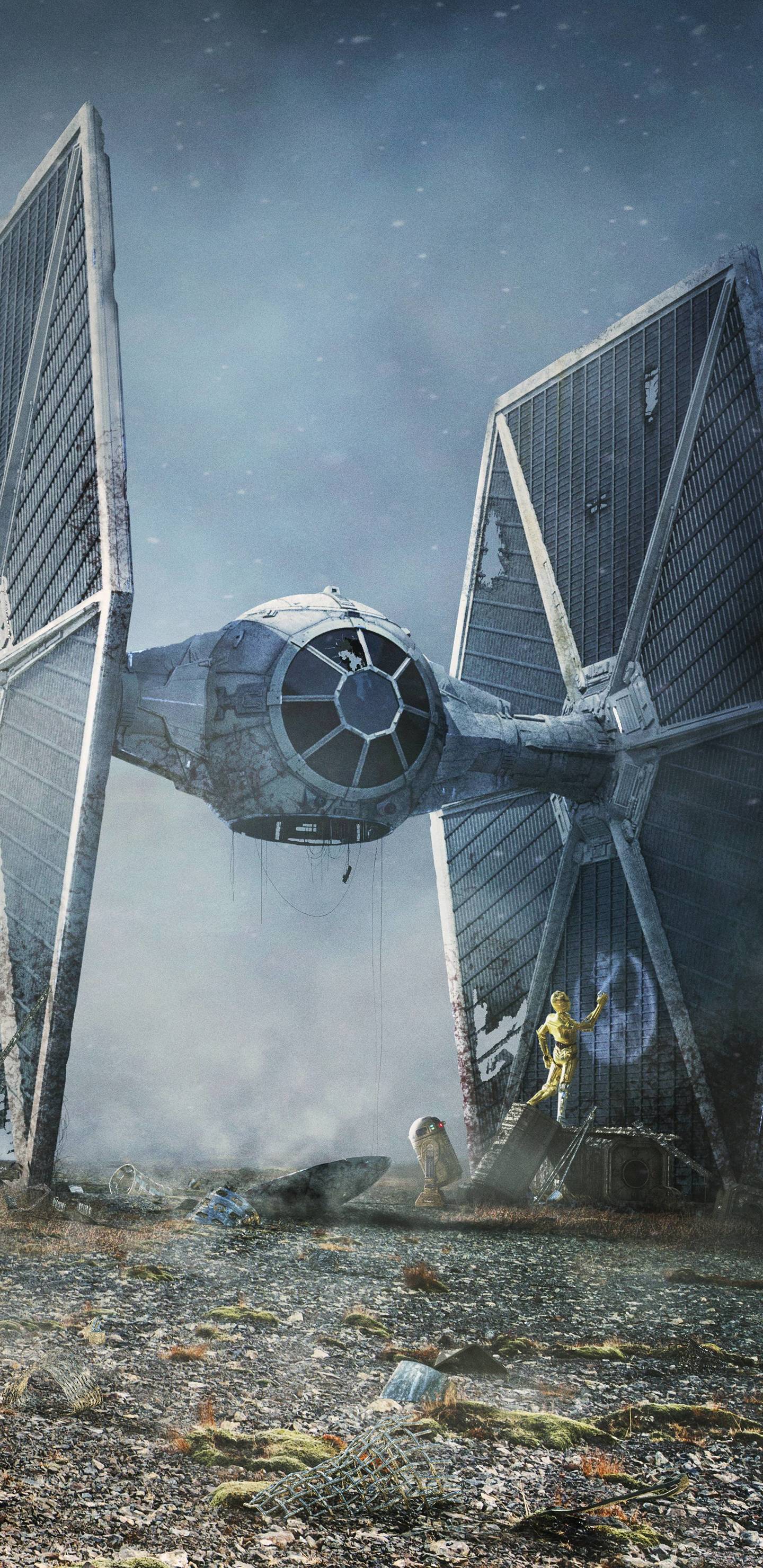 Scifi C 3PO R2 D2 Star Wars TIE Fighter Samsung Galaxy S8