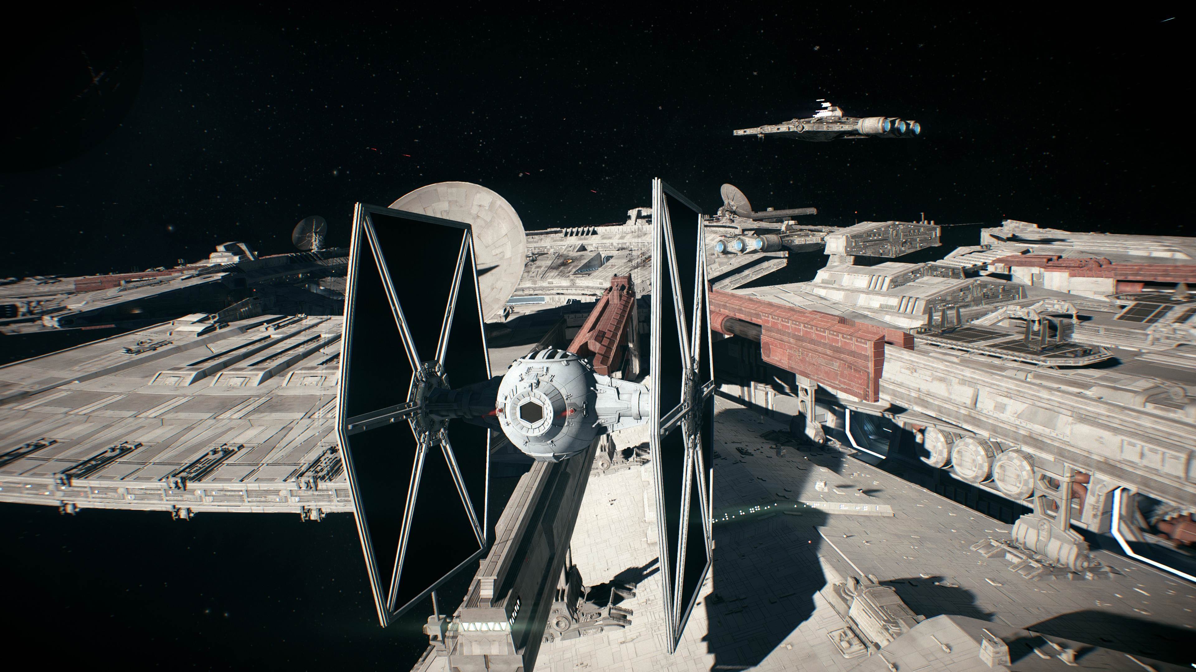 TIE Fighter Star Wars Battlefront II.4K UHD Wallpaper