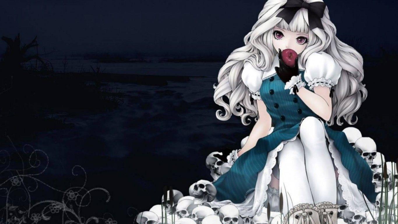 Gothic Anime Girl HD Background Wallpaper 21898
