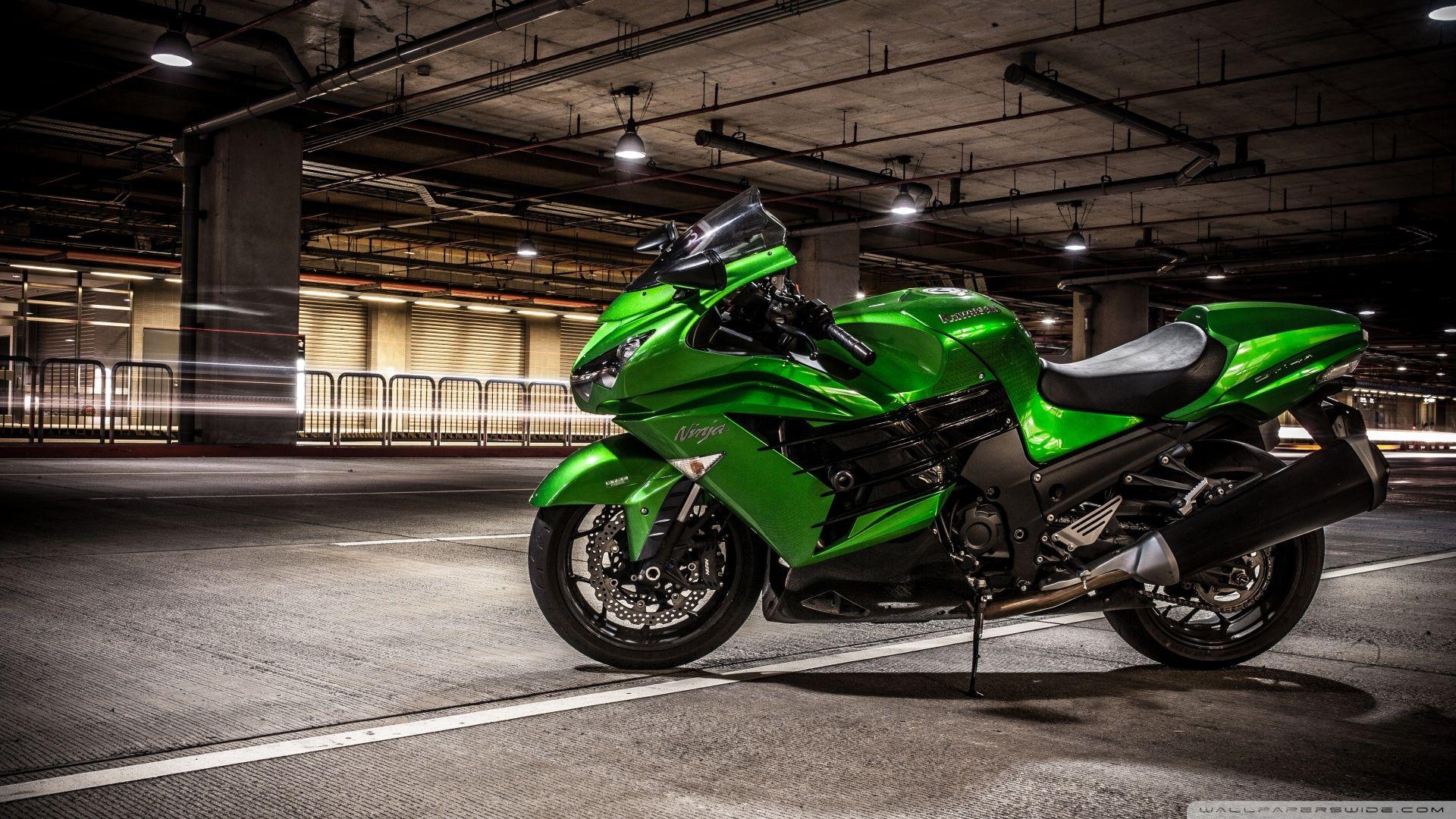 Lime Green Kawasaki Ninja Motorcycle ❤ 4K HD Desktop Wallpaper