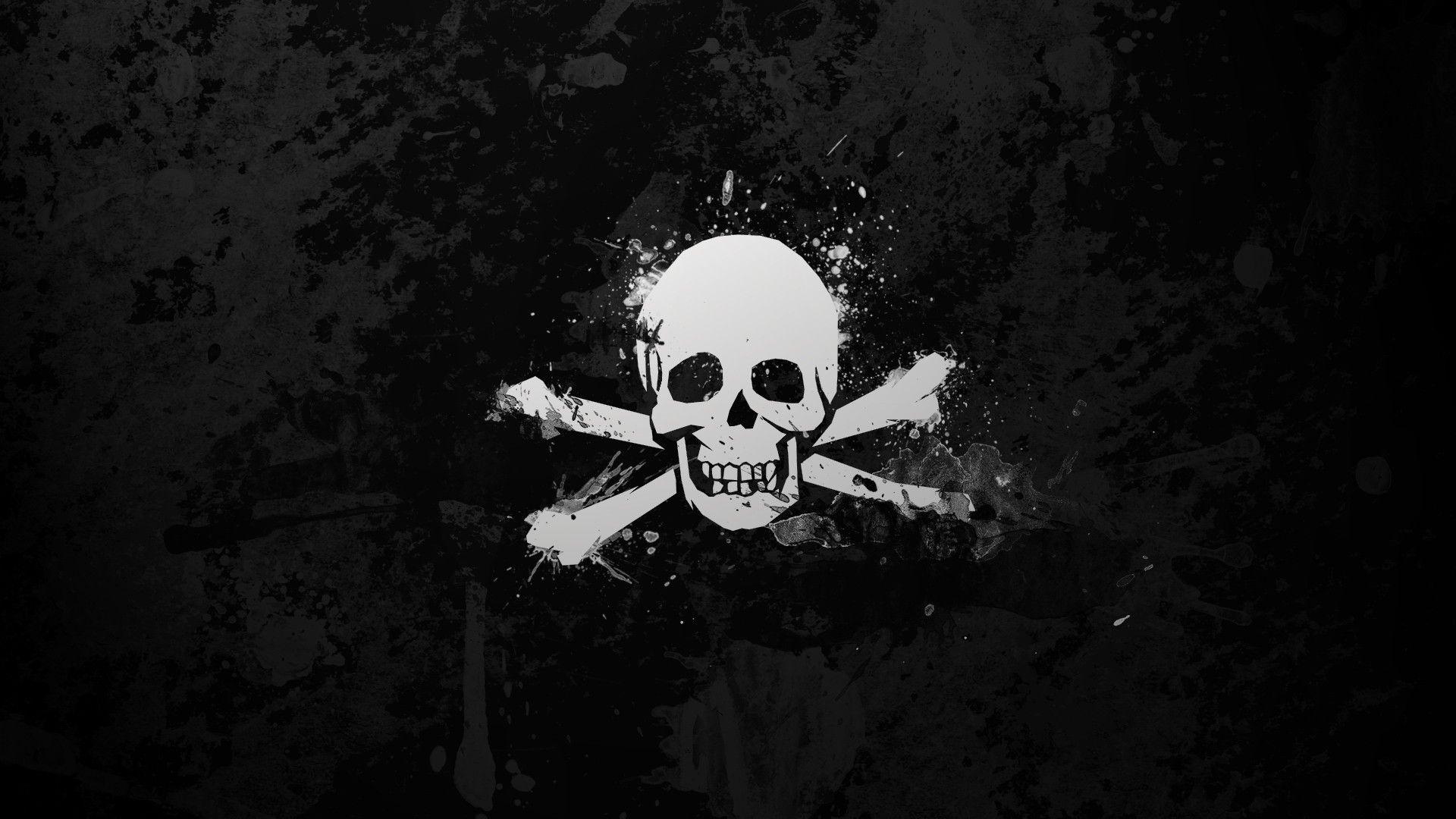 Skull Black and White, HD Artist, 4k Wallpaper, Image, Background