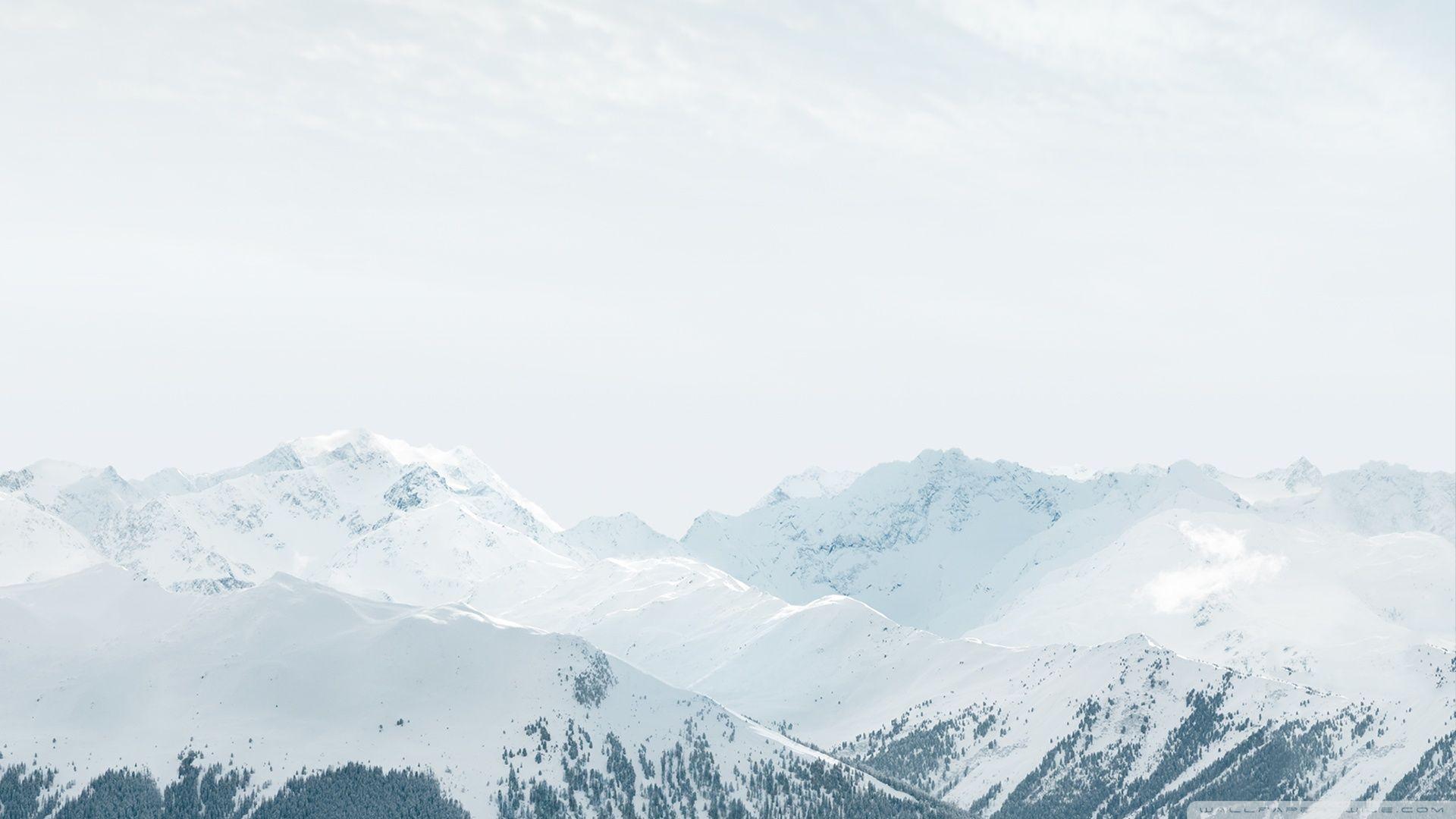 Apple iOS Snow Mountains ❤ 4K HD Desktop Wallpaper for 4K Ultra HD