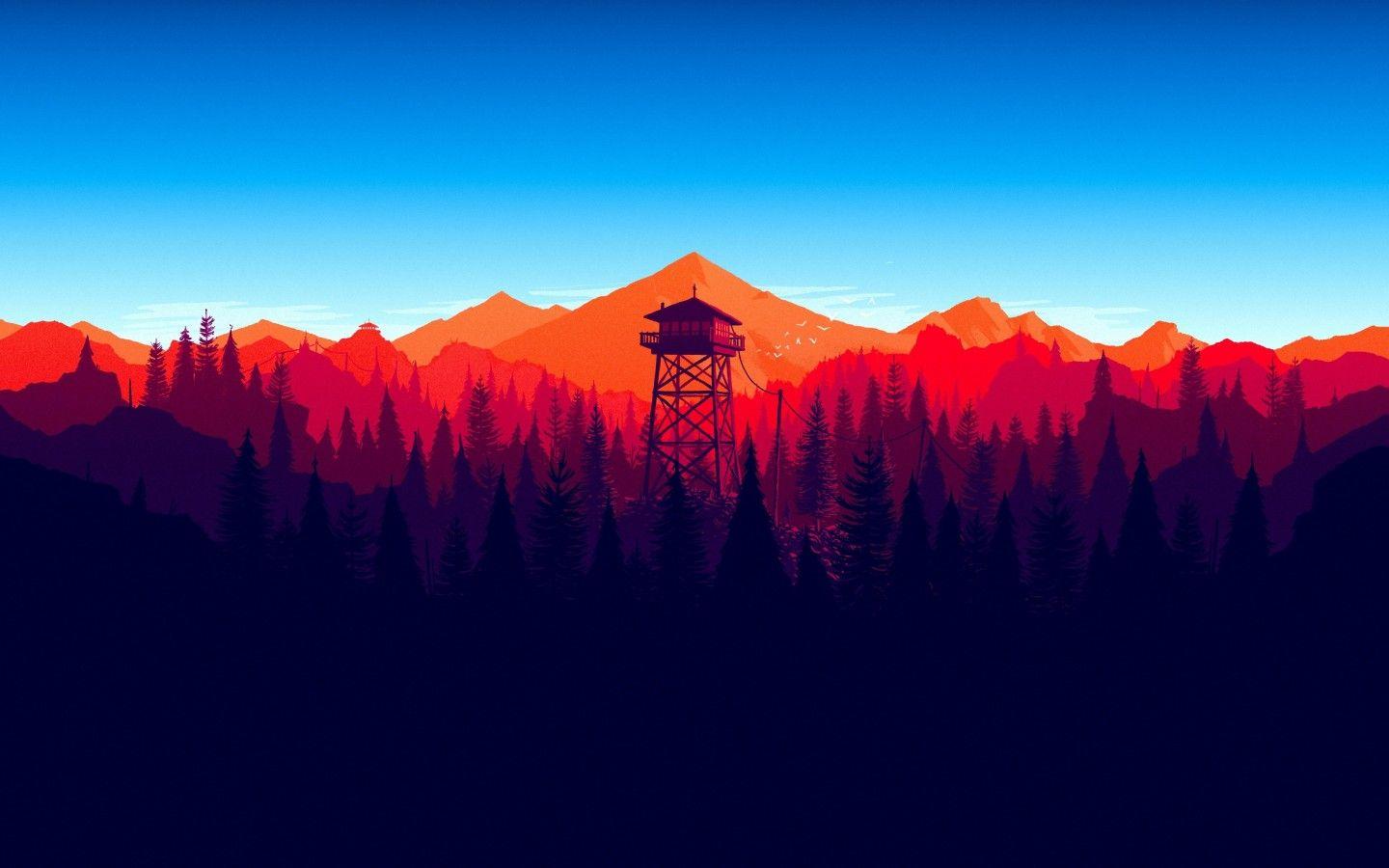 Download 1440x900 Firewatch, Forest, Landscape, In Game