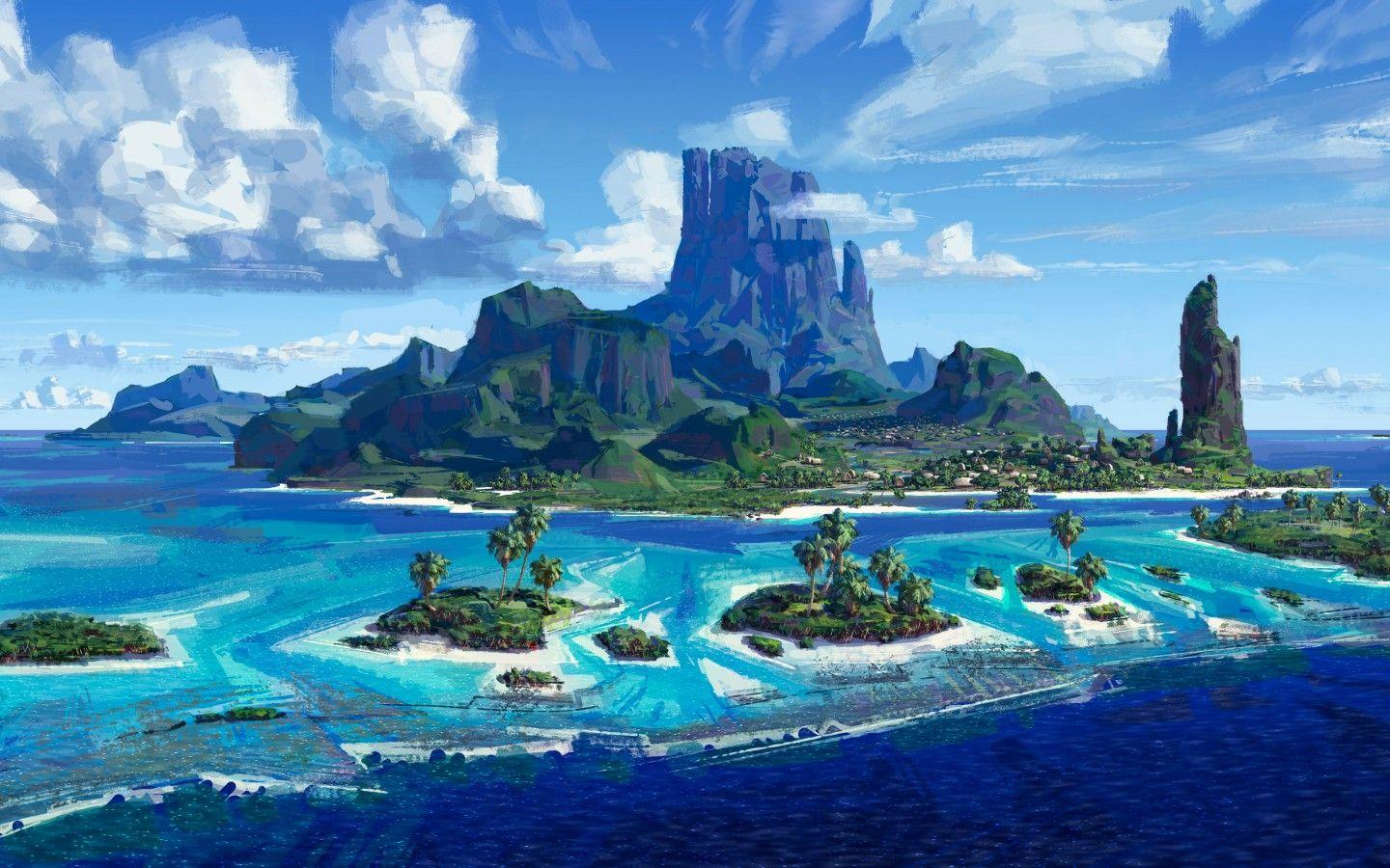 Wallpaper Moana Island, HD, 4K, Movies