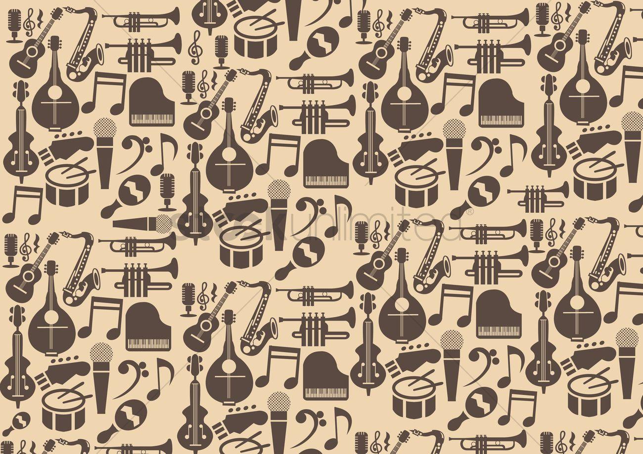 Musical instrument background Vector Image
