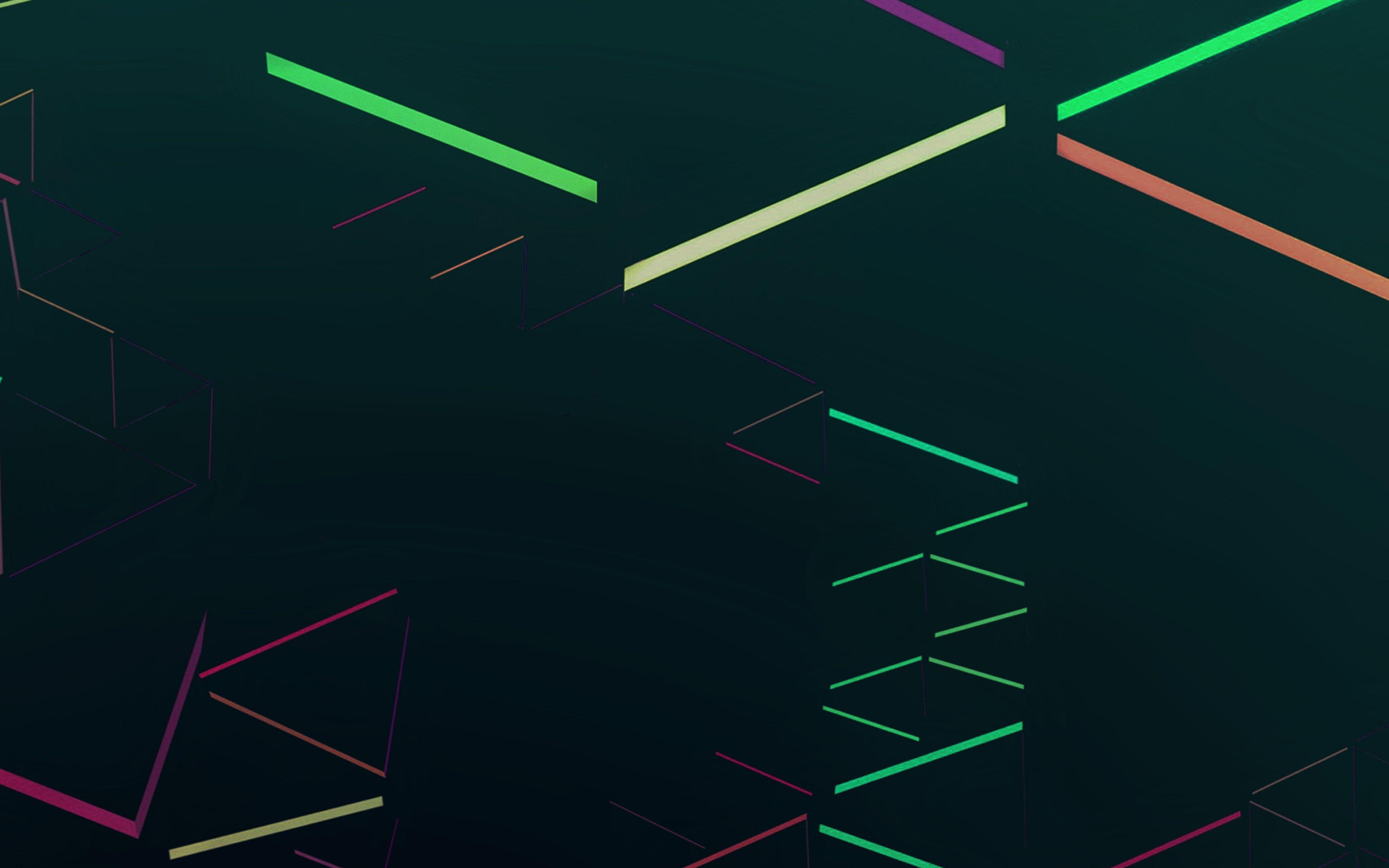 Nexus 7 Abstract Line Rainbow Green Pattern Wallpaper