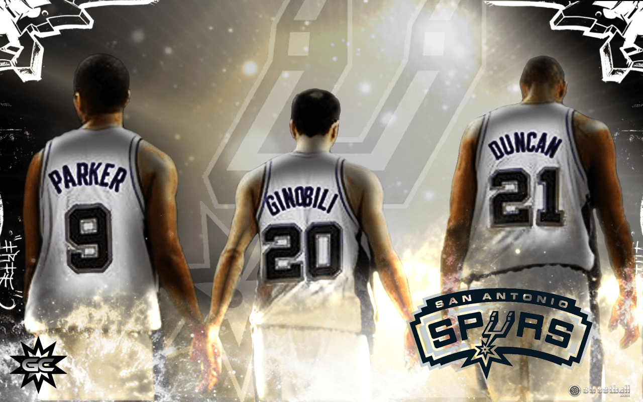 san antonio spurs. San Antonio Spurs Big 3 Basketball Wallpaper