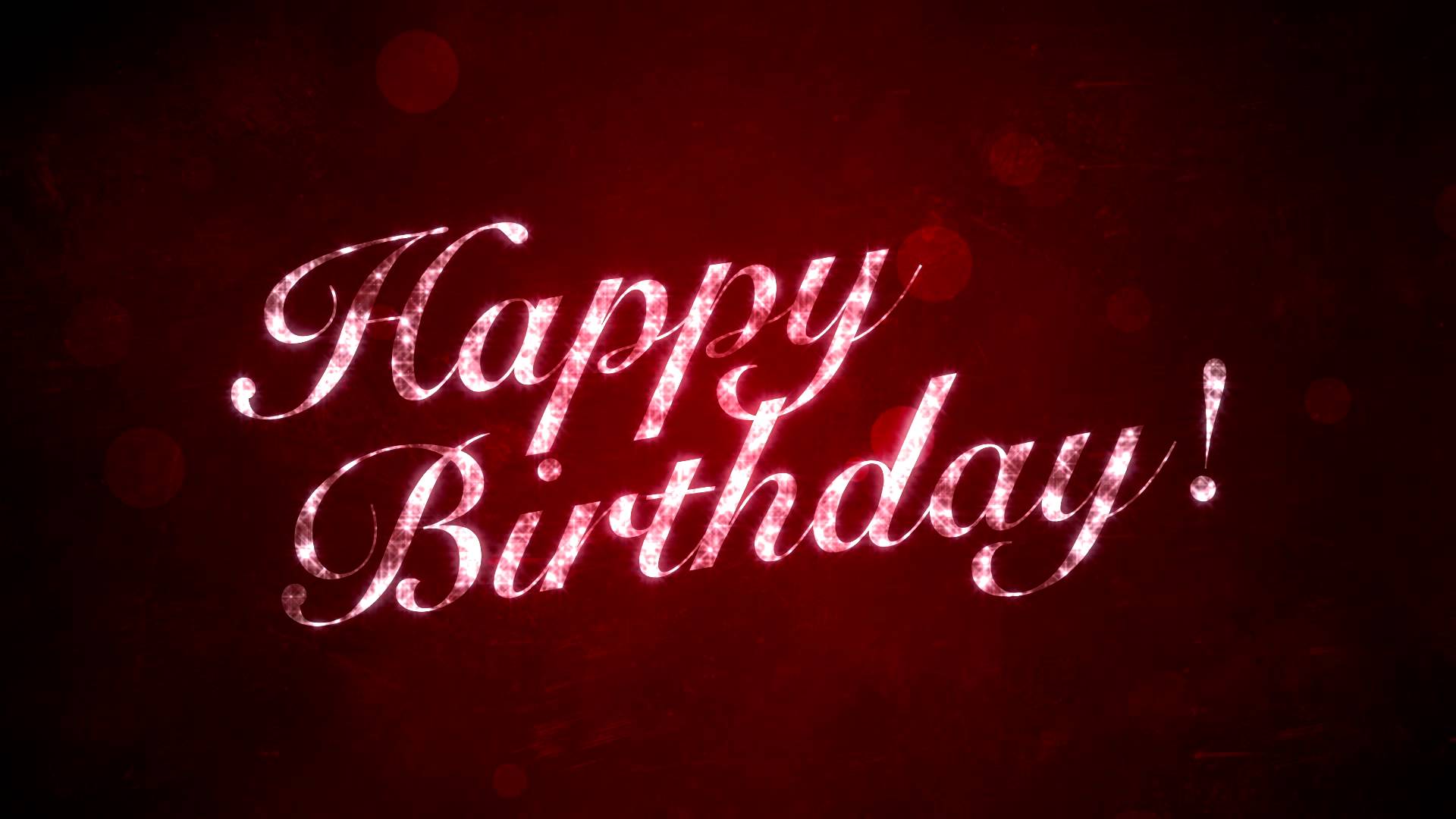 Happy Birthday on Red Motion Graphics Background Loop
