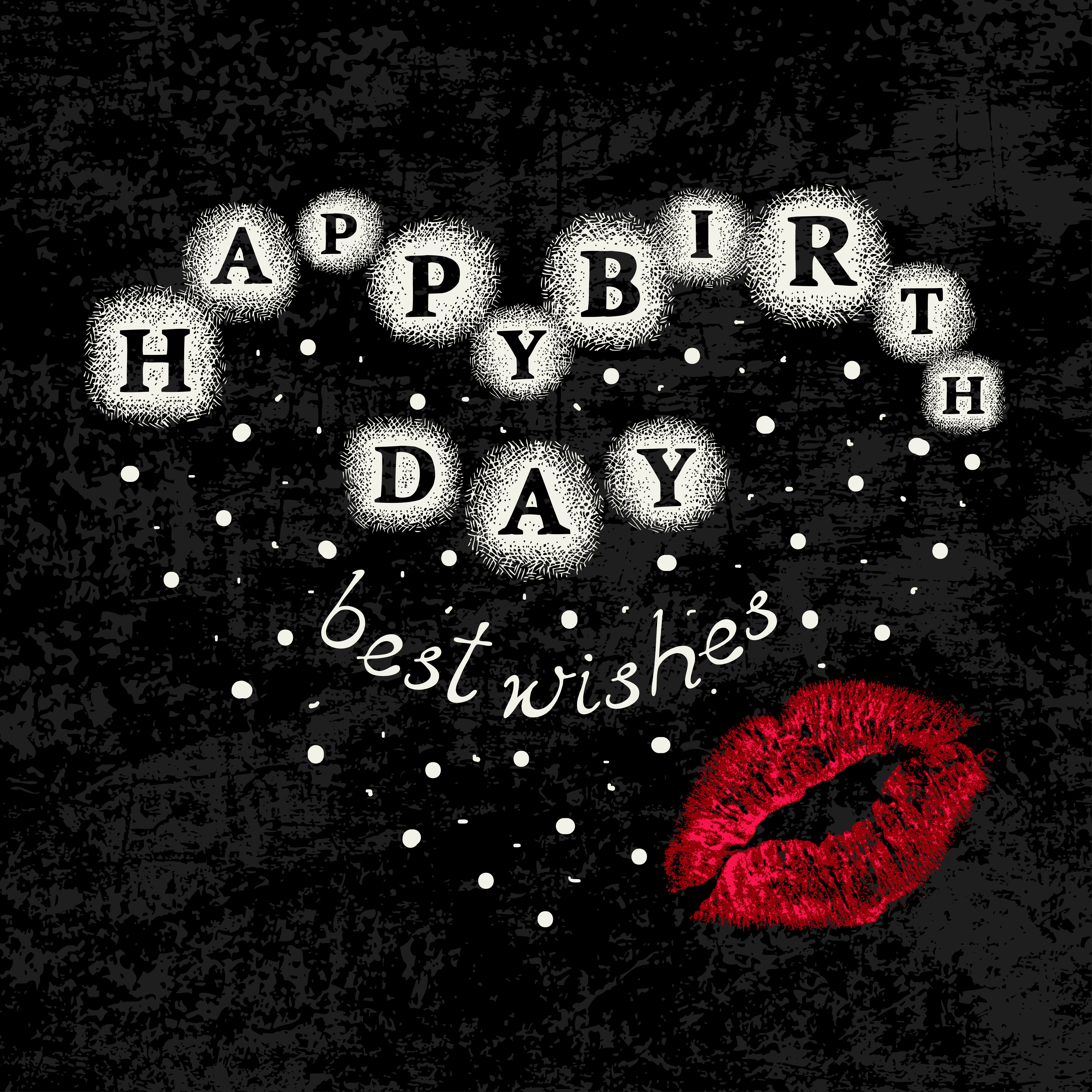 Black Happy Birthday Background