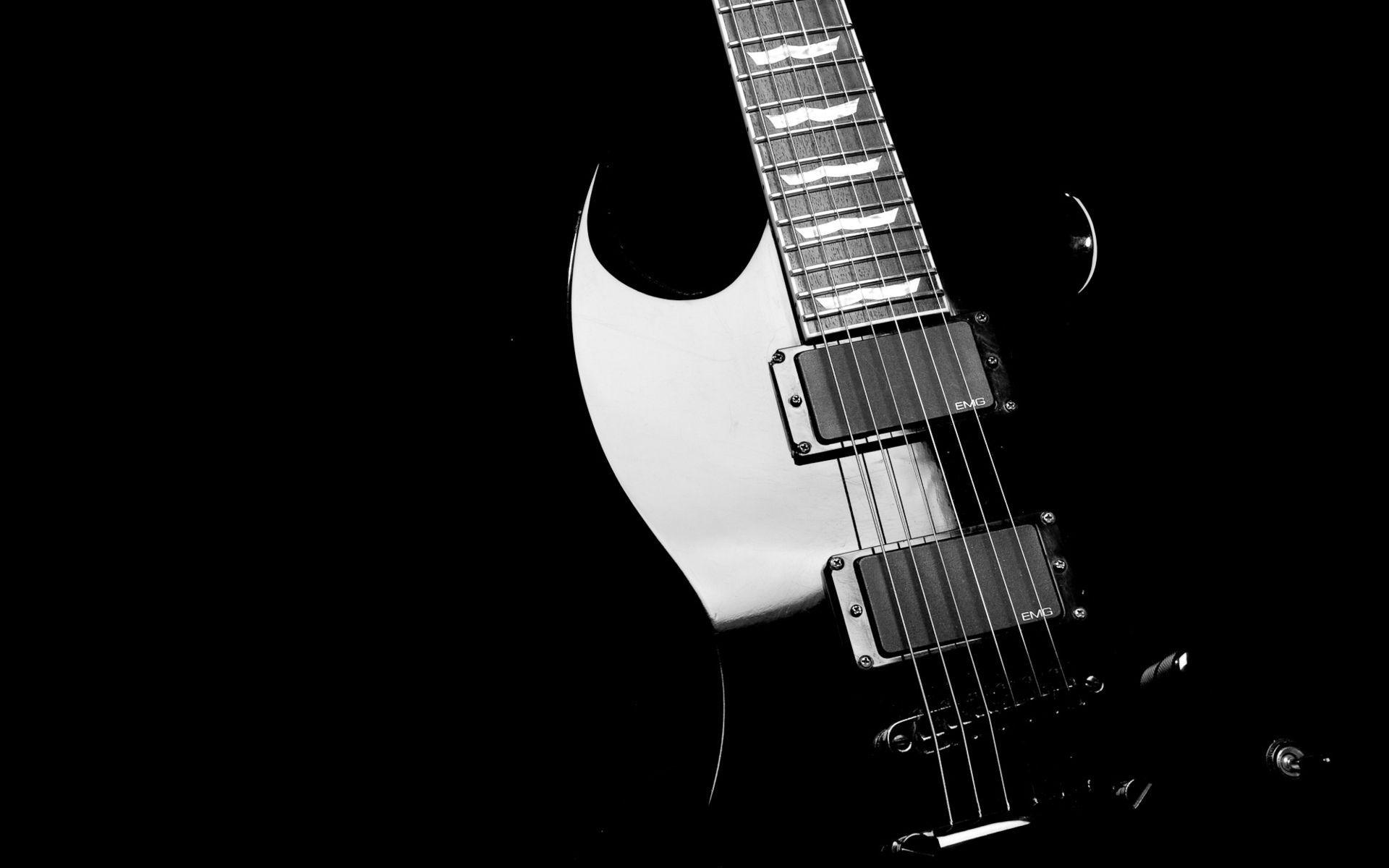 Black Guitar HD Wallpaper Guitar Desktop Wallpaper