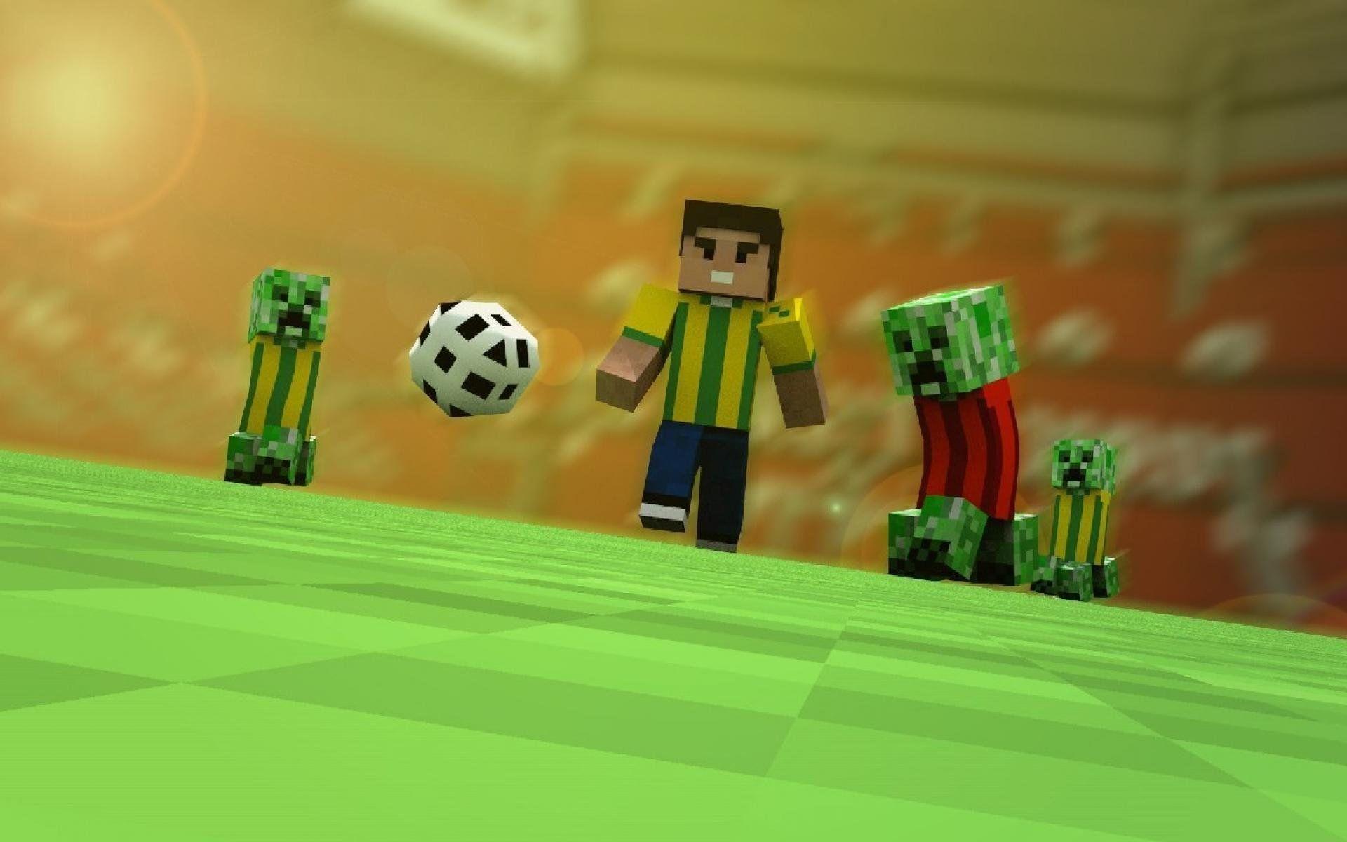Wallpaper.wiki Minecraft Wallpaper Creeper Soccer Download PIC