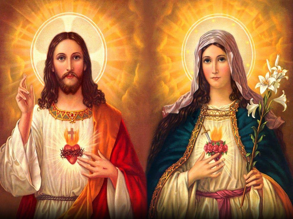 Holy Mass image.: Holy Hearts of Jesus and Mary